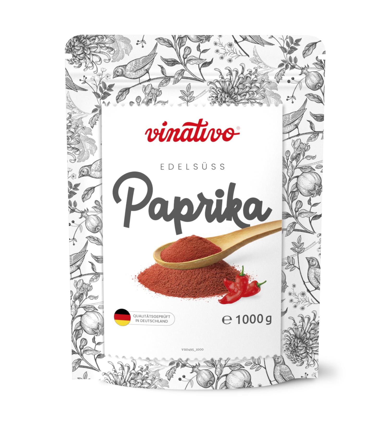 Vinativo Sweet Paprika - Ground 1kg | Premium Quality Gourmet Spanish Paprika Powder - Mild Flavor - Buy Online on GoSupps.com