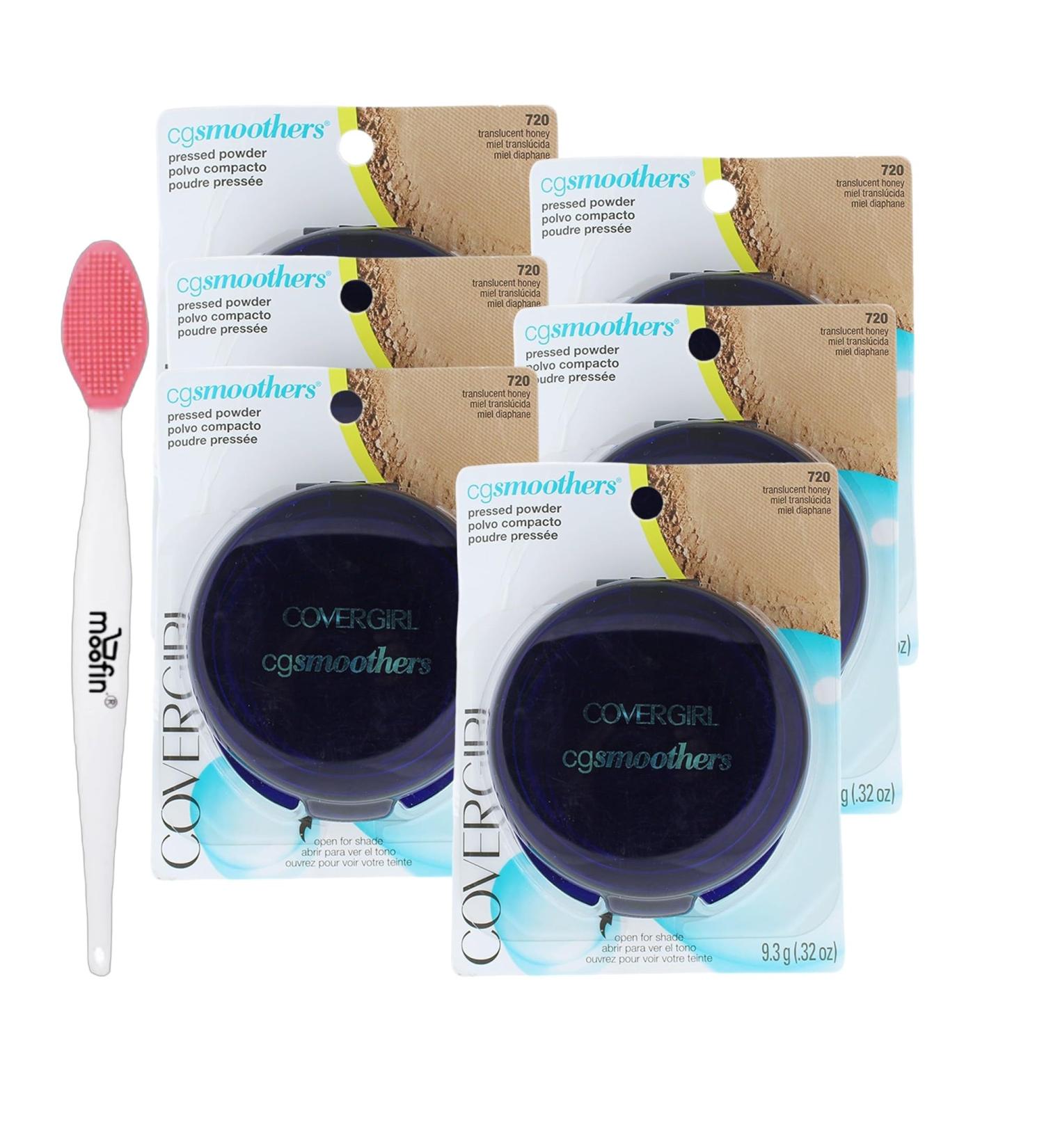 COVERGIRL Smoothers Pressed Powder - Translucent Honey 0.32 OZ | Lightweight Natural Finish | Pack of 6 with Nose Cleaning Brush - International Shipping Available - Buy Online on GoSupps.com