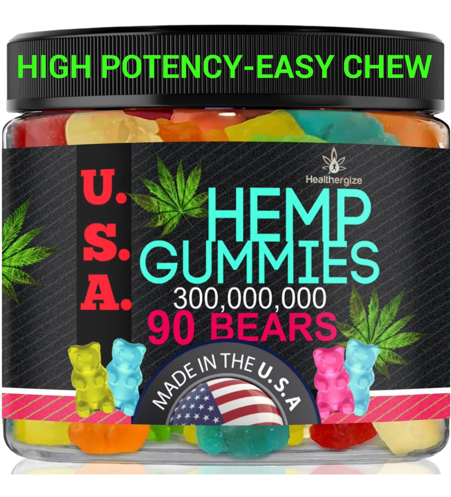 Buy Hemp Gummies Bears for Sleep & Relaxation | Natural Hemp Oil Edibles - 90 Bears Made in USA - Buy Online on GoSupps.com