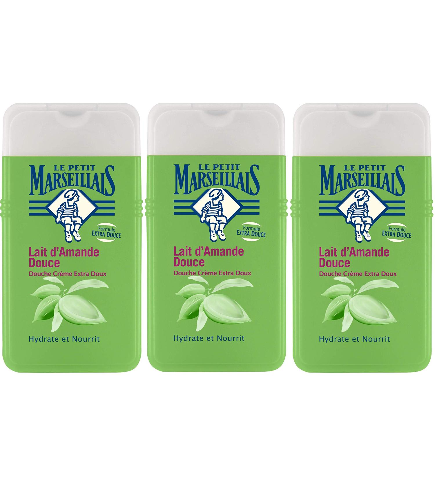 Le Petit Marseillais Shower Cream Extra Soft Sweet Almond Milk 250ml (Pack of 3