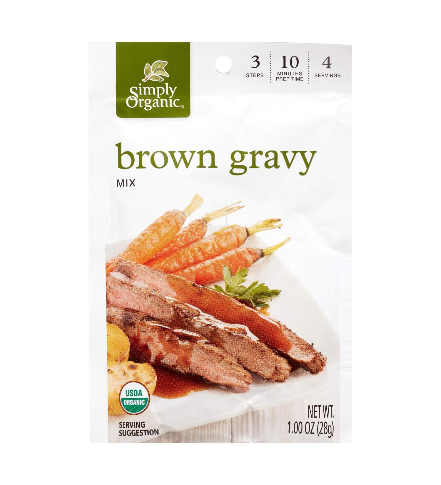 Simply Organic Brown Gravy Seasoning Mix 28g (Pack of 6)