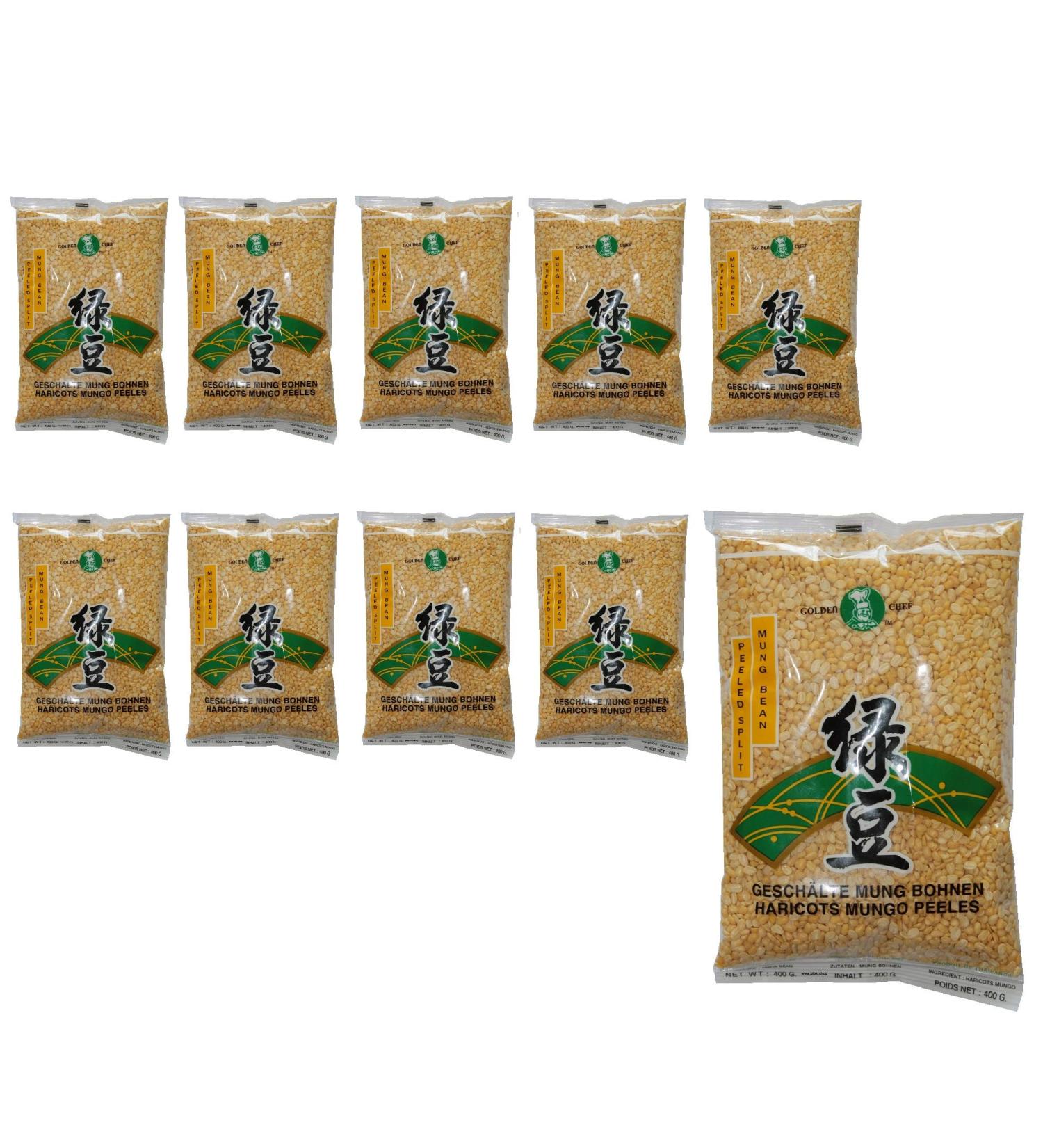 GOLDEN CHEF - Peeled Split Mung Beans (1 X 400 GR)