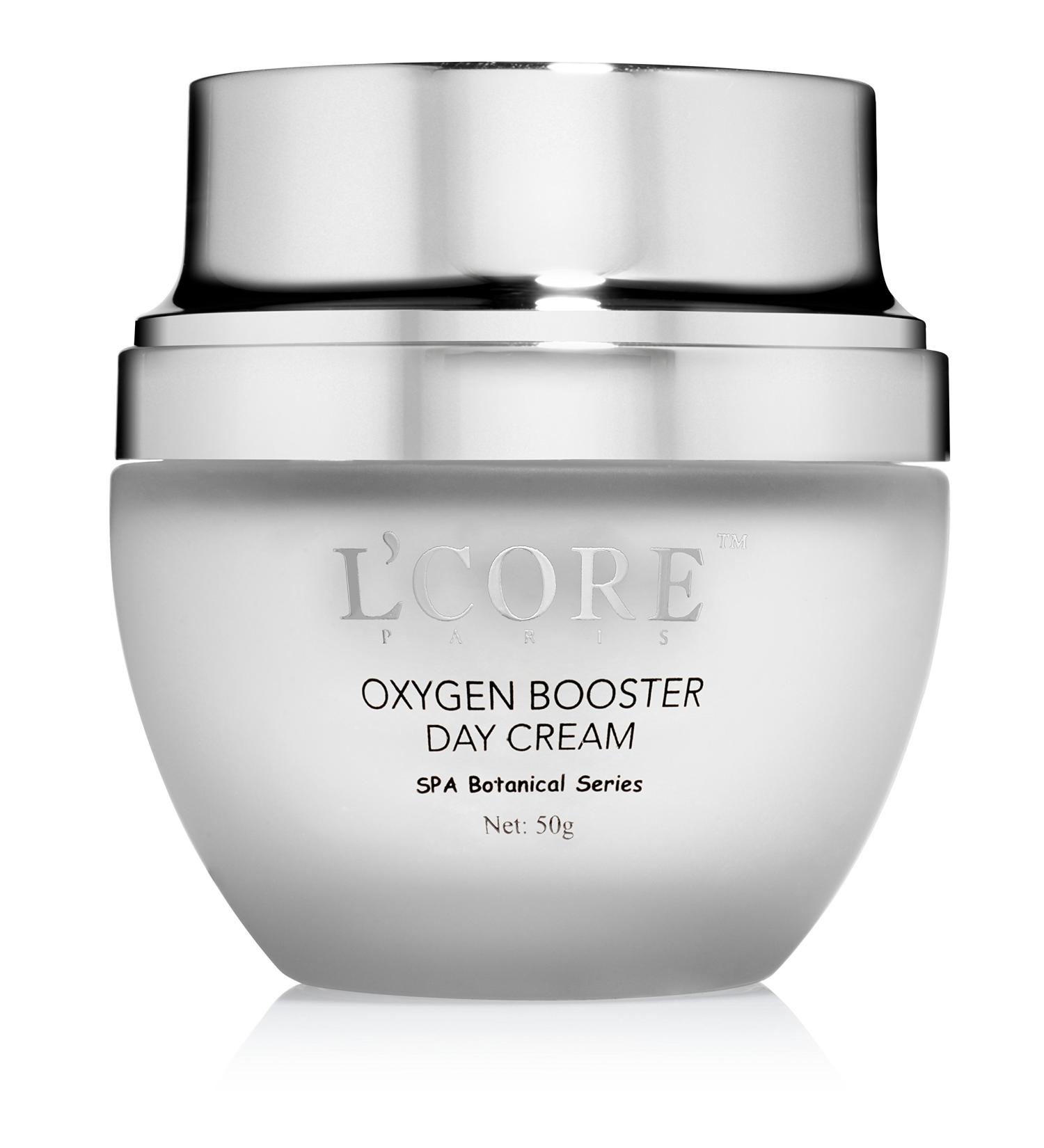 L'Core Paris Oxygen Booster Day Cream - Firming Anti Aging Face and Neck Skin Cream - Oxygenating Facial Cream Moisturizer for Tightening & Lifting Sagging Skin - 50g