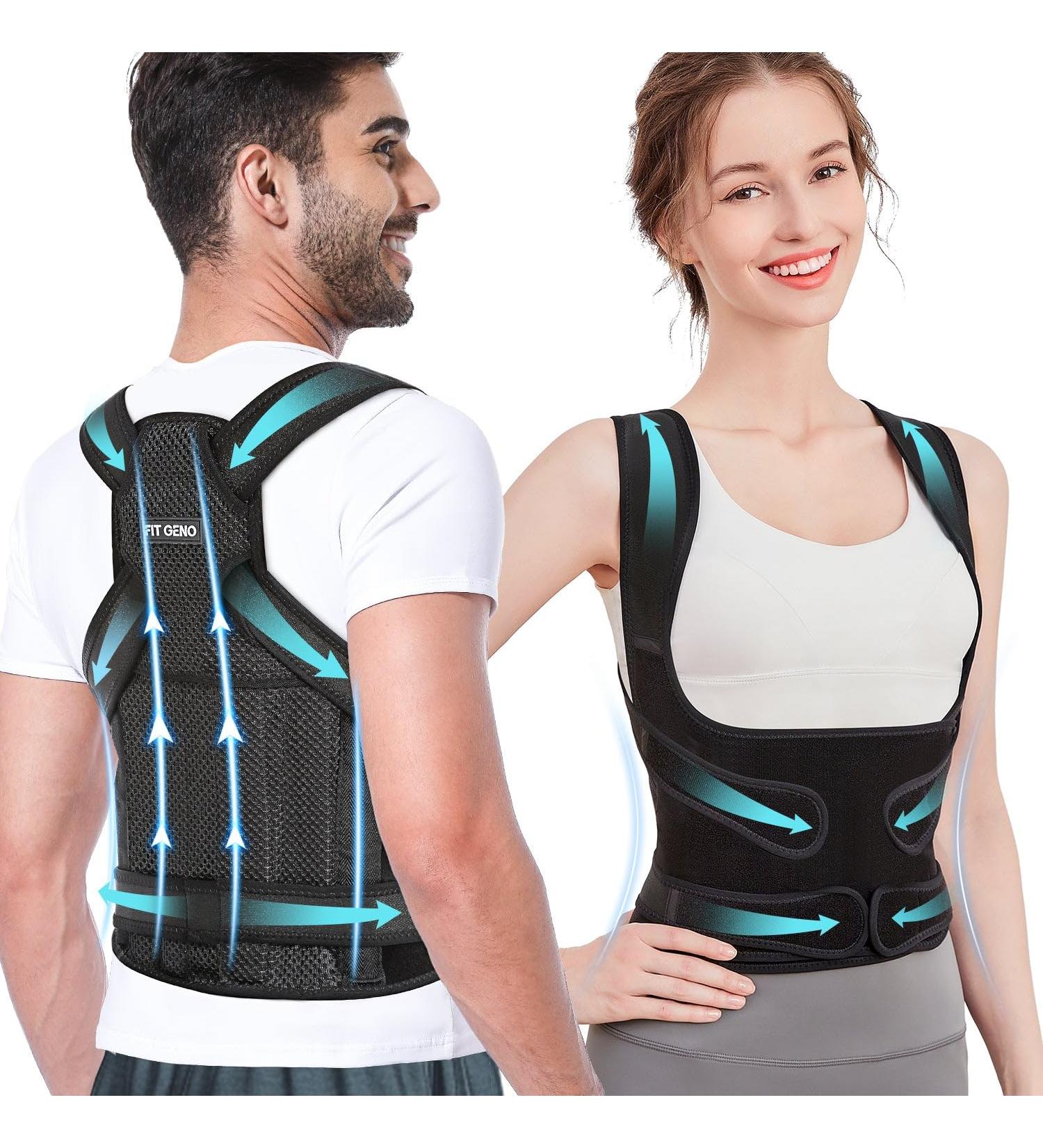 Back Brace and Posture Corrector for Women and Men Back Straightener Posture Corrector Scoliosis and Hunchback Correction Back Pain Spine Corrector Support Adjustable Posture Trainer Large (Waist 41-49 Inch) - Buy Online on GoSupps.com