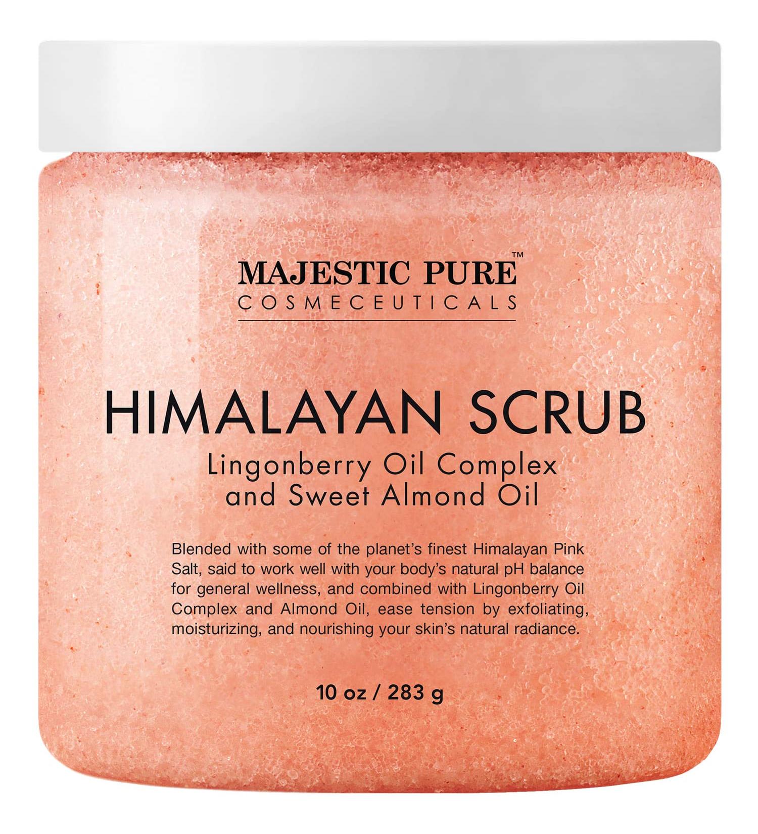 Exfoliating Himalayan Salt Body Scrub with Lingonberry | 10 oz Deep Cleansing Moisturizer for Women & Men - Buy Online on GoSupps.com
