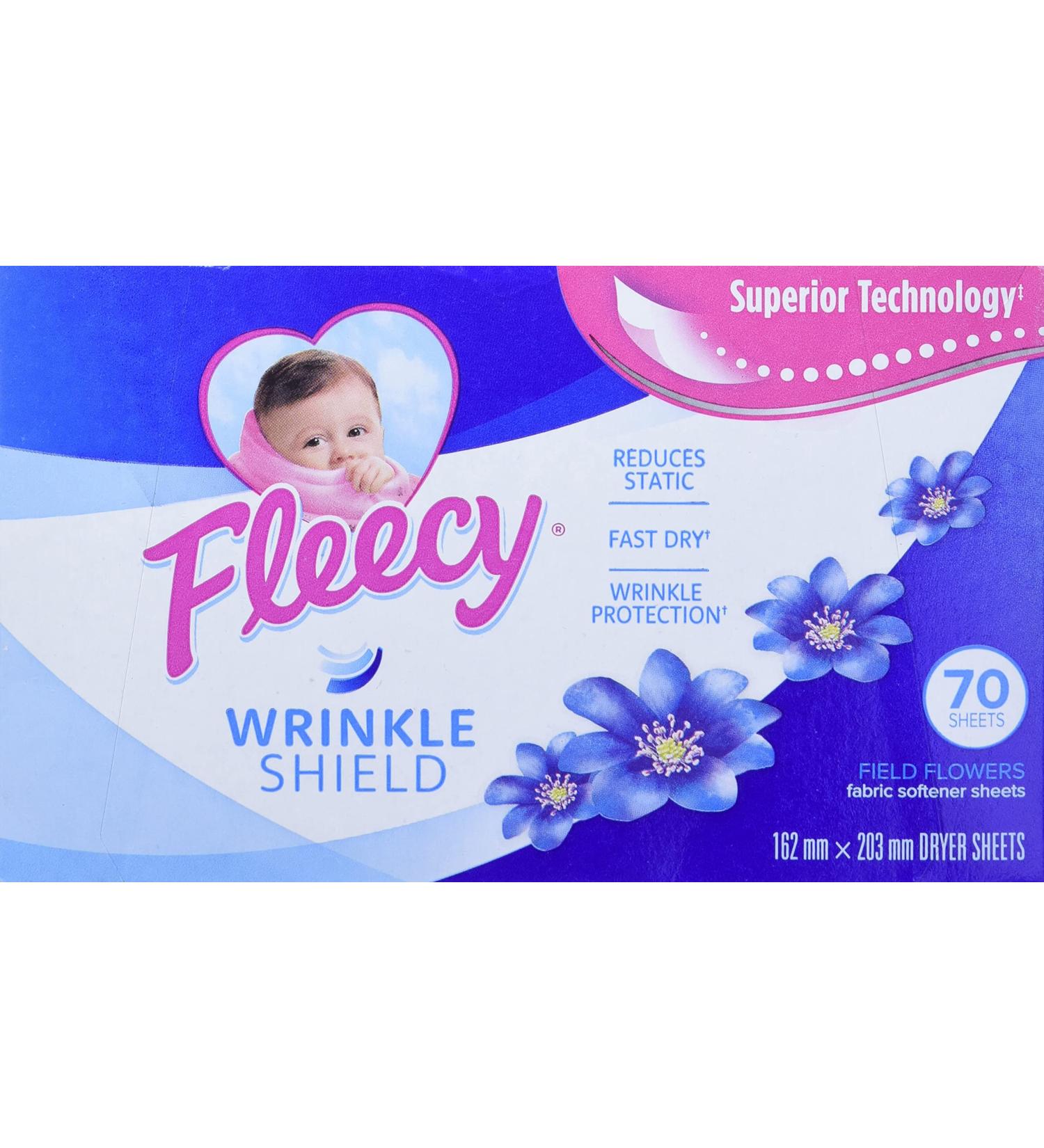 Fleecy Fabric Softener Dryer Sheets - For Irresistibly Soft & Static-Free Clothes | Paraben & Phosphate Free | Softener for Laundry | Field Flowers Fragrance 70 Sheets Fabulous Field Flowers - Buy Online on GoSupps.com