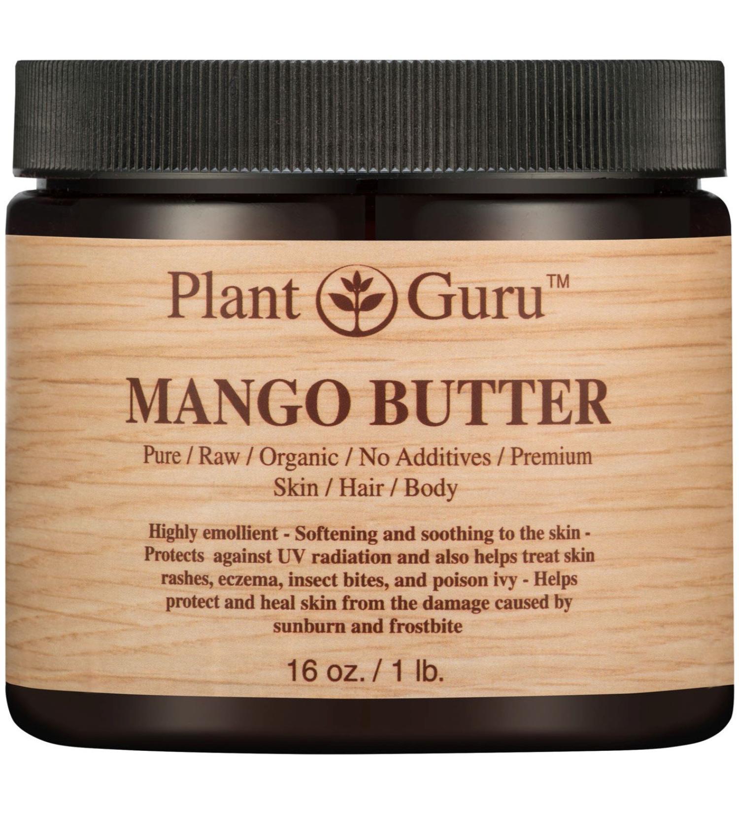 Mango Body Butter 16 oz. 100% Pure Raw Fresh Natural Cold Pressed. Skin Body and Hair Growth DIY Creams Balms Lotions Soaps.