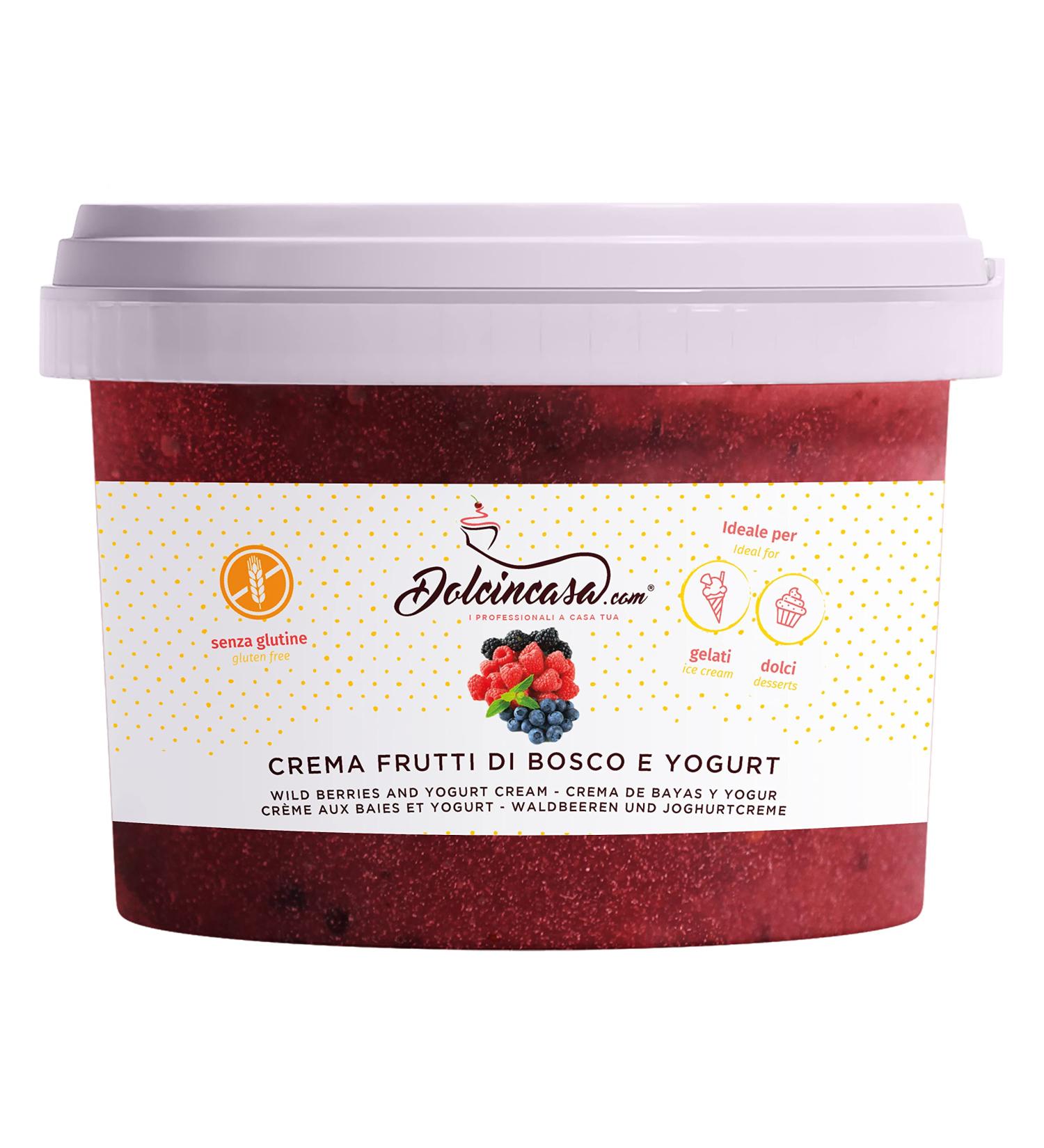 Ar me fruits des bois et cr me de yogurt Sans gluten Pr t l'emploi pour p tisseries Cr pes Bignes et divers bonbons au go t d licat Consistance moelleuse et facile taler 500g - Buy Online on GoSupps.com
