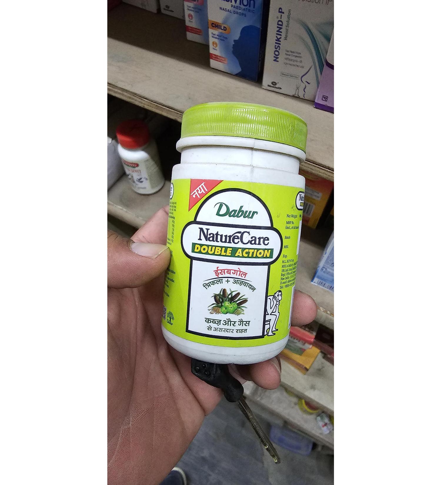 Dabur 2 X Naturecare Double Action Isabgol (2 X 100G) Triphala/Trifala + Ajwain (Bishop's Weed) Relief from Constipation & Gas