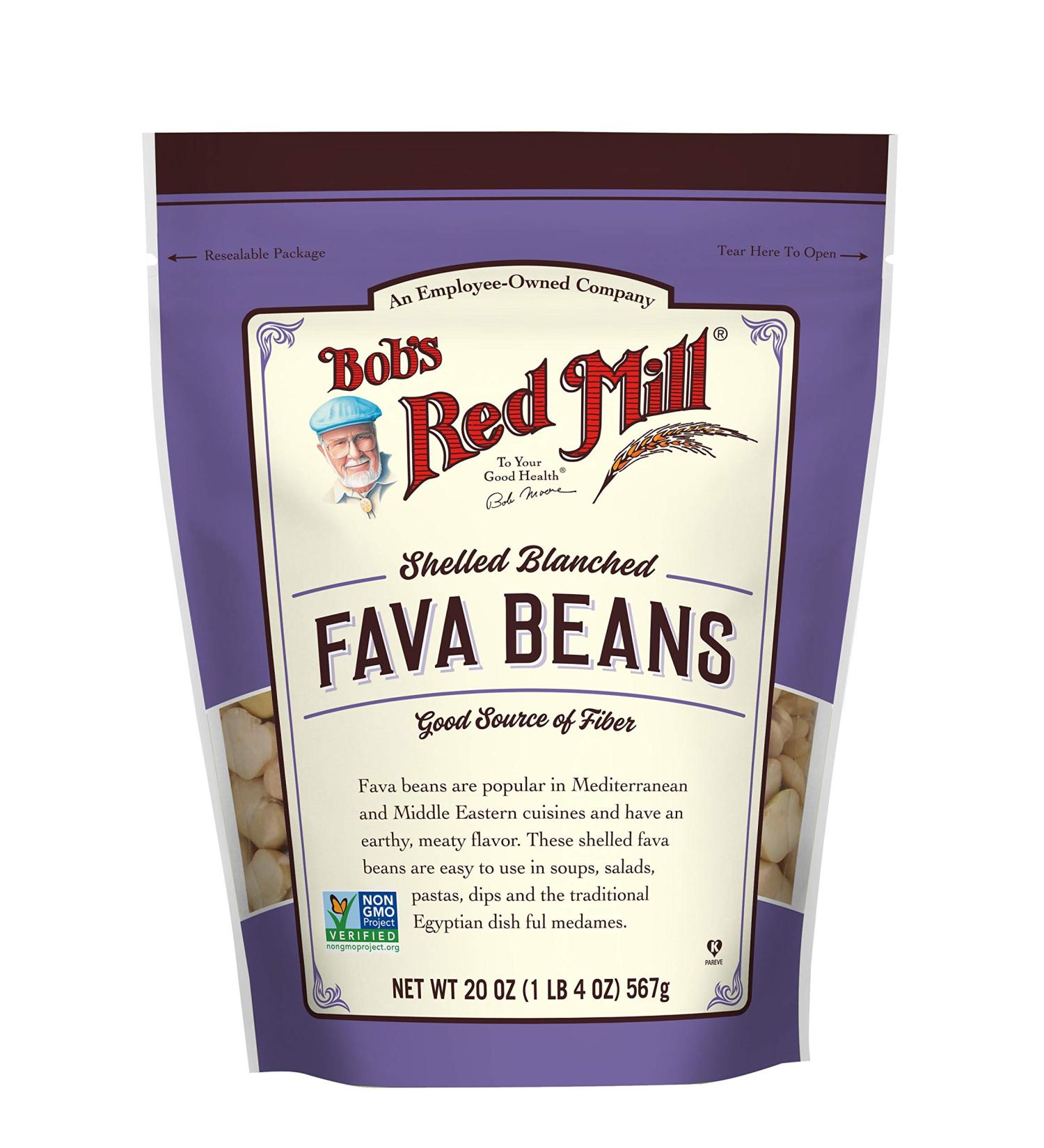 Bob's Red Mill Fava Beans Shelled Blanched  20 oz (567 g)