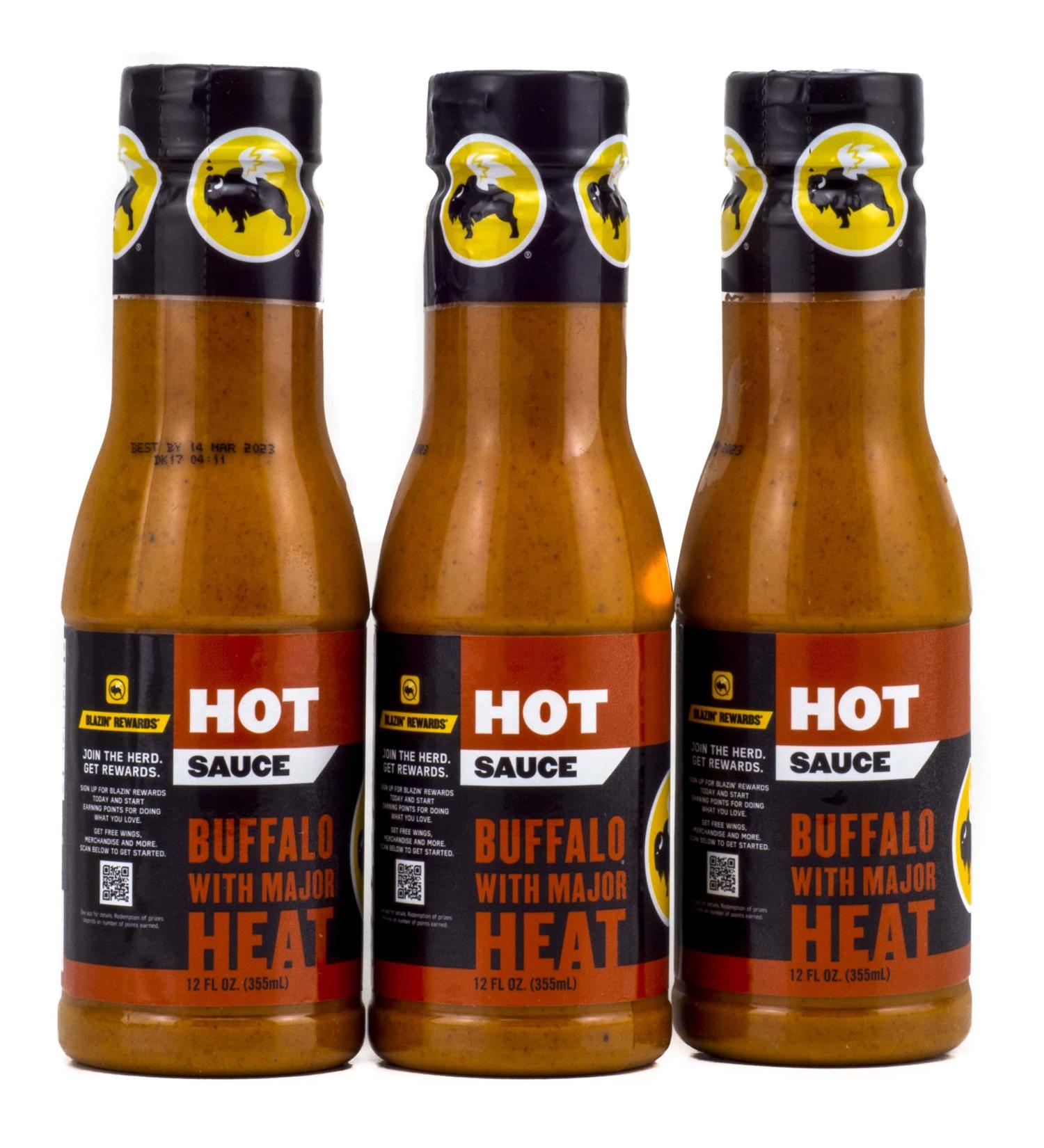 Buffalo Wild Wings Hot Sauce - 12oz Bottle (Pack of 3) - Buy Online on GoSupps.com