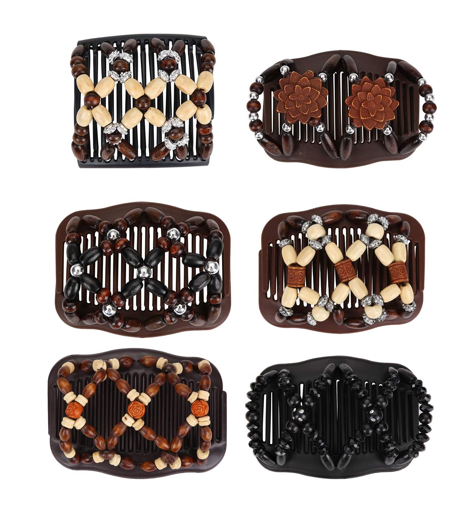 Ulikey 6-Piece Pearl Hair Clips | Magic Comb & DIY Hair Styling Tools for Women & Girls - Stretchy Double Clips & Accessories - Buy Online on GoSupps.com