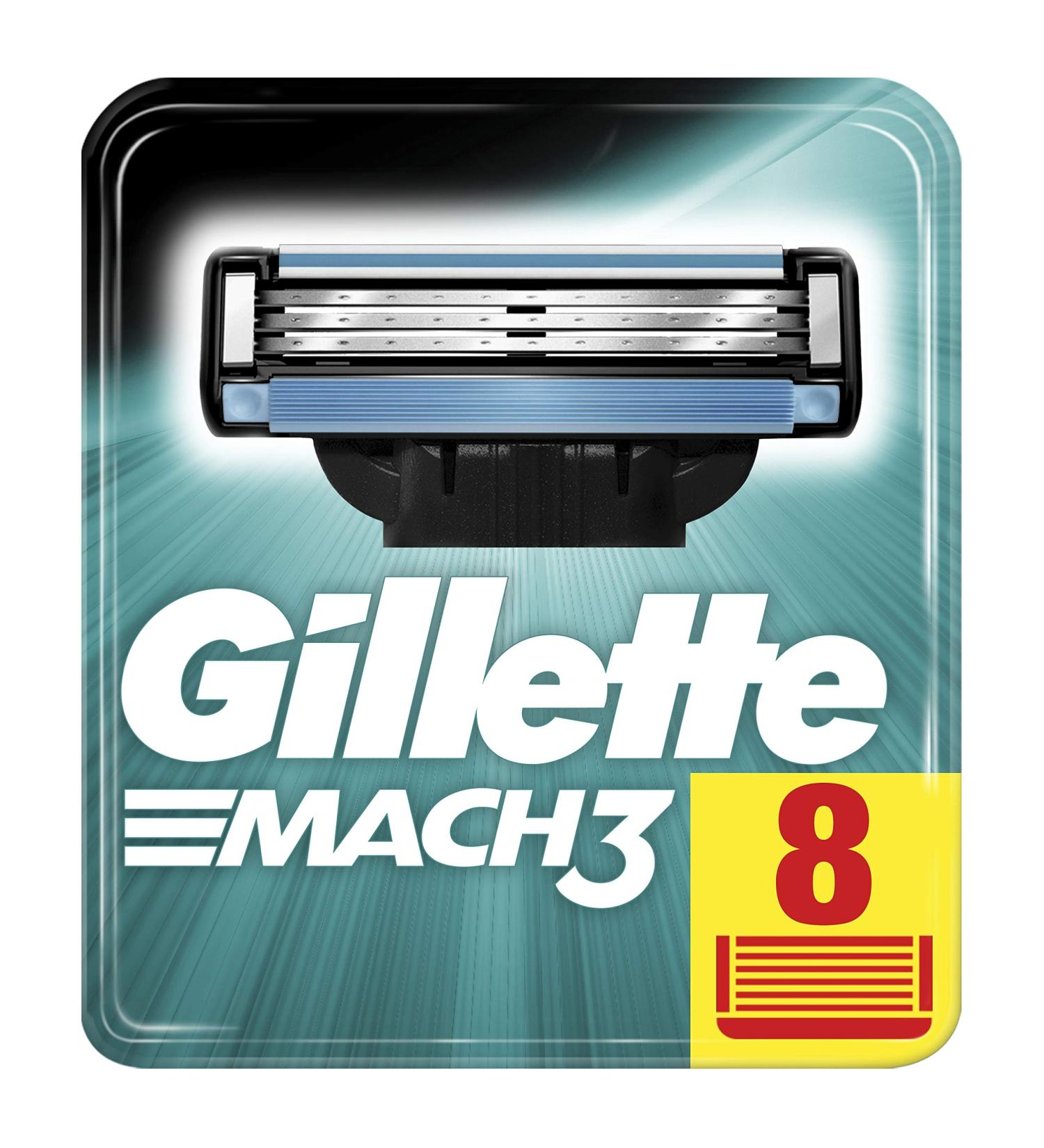 Buy Gillette Mach3 Razor Blades for Men - Pack of 8 | Fast International Shipping - Buy Online on GoSupps.com