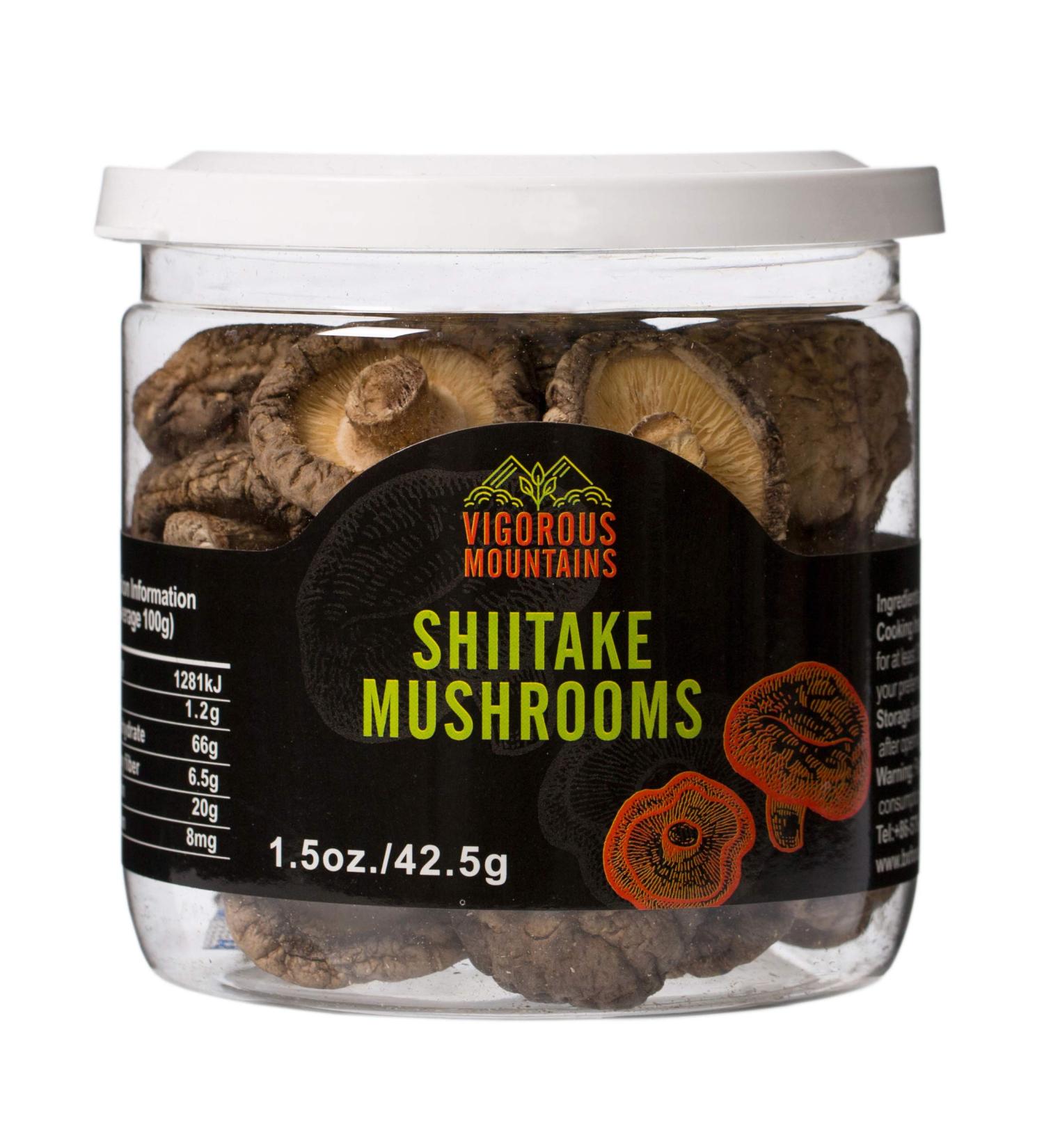 Dried Shiitake Mushrooms 1.5oz - Vigorous Mountains Shitake Mushroom - Buy Online on GoSupps.com
