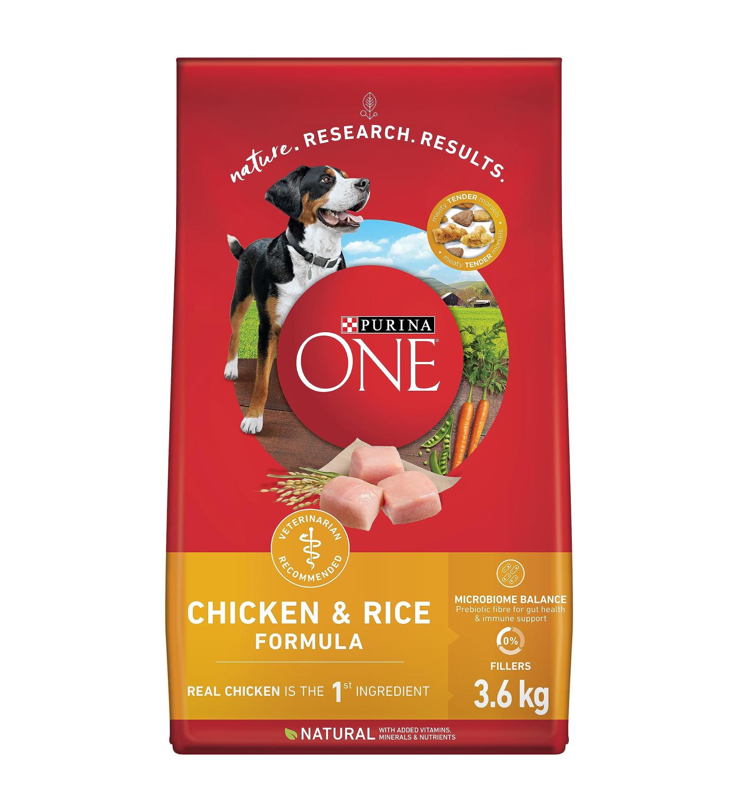 Purina ONE Dry Dog Food Chicken & Rice - 3.6 kg Bag 3.63 kg (Pack of 1) Dry - Buy Online on GoSupps.com