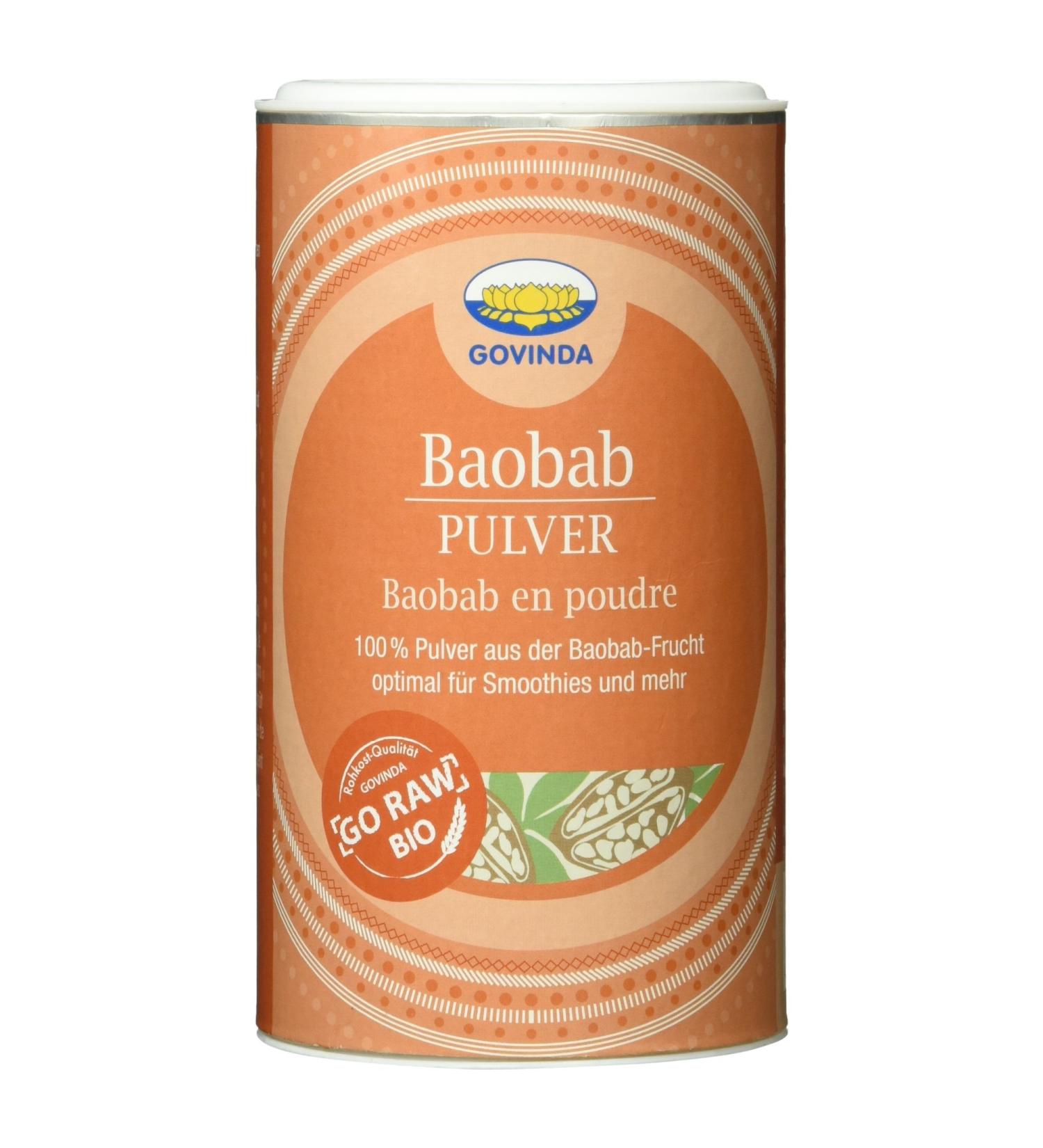 Govinda Alpia Organic Baobab Powder - Raw Vegan 200g | Premium Superfood for Health & Wellness - Buy Online on GoSupps.com