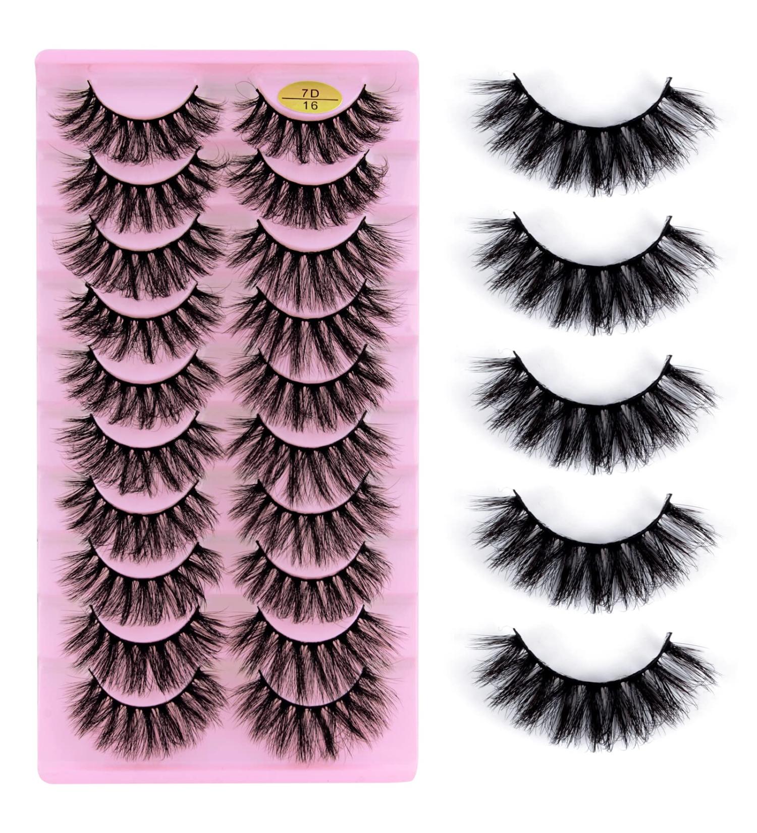 Buy 10 Pairs of 7D Artificial False Eyelashes - Reusable Natural Look | Best International Shipping - Buy Online on GoSupps.com