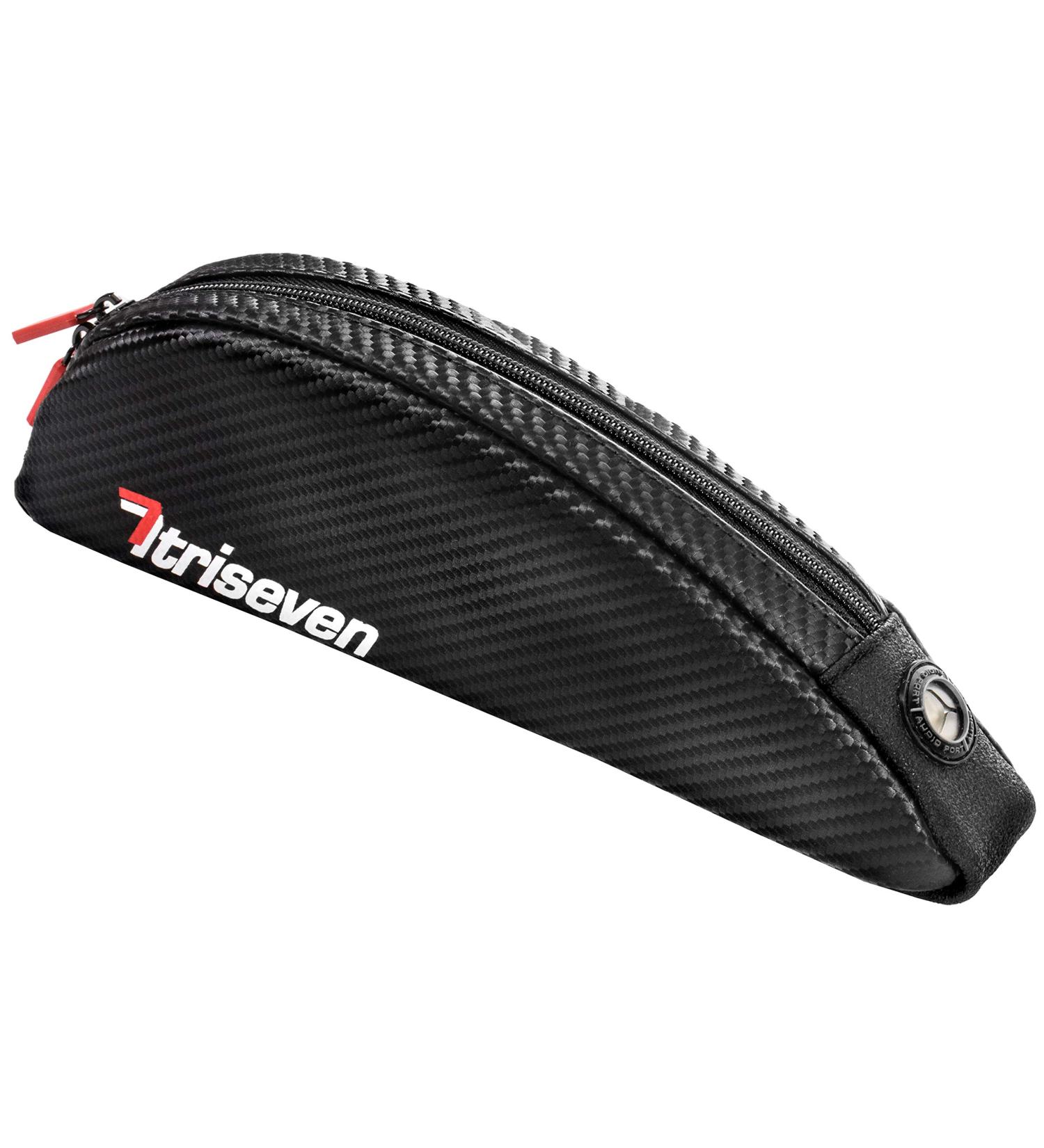 Triseven Carbon Frame Pocket Bicycle Bag | Top Tube Bag for Bike Packing & Racing | E-Bike Accessories | Durable Black Handlebar Bag - Buy Online on GoSupps.com