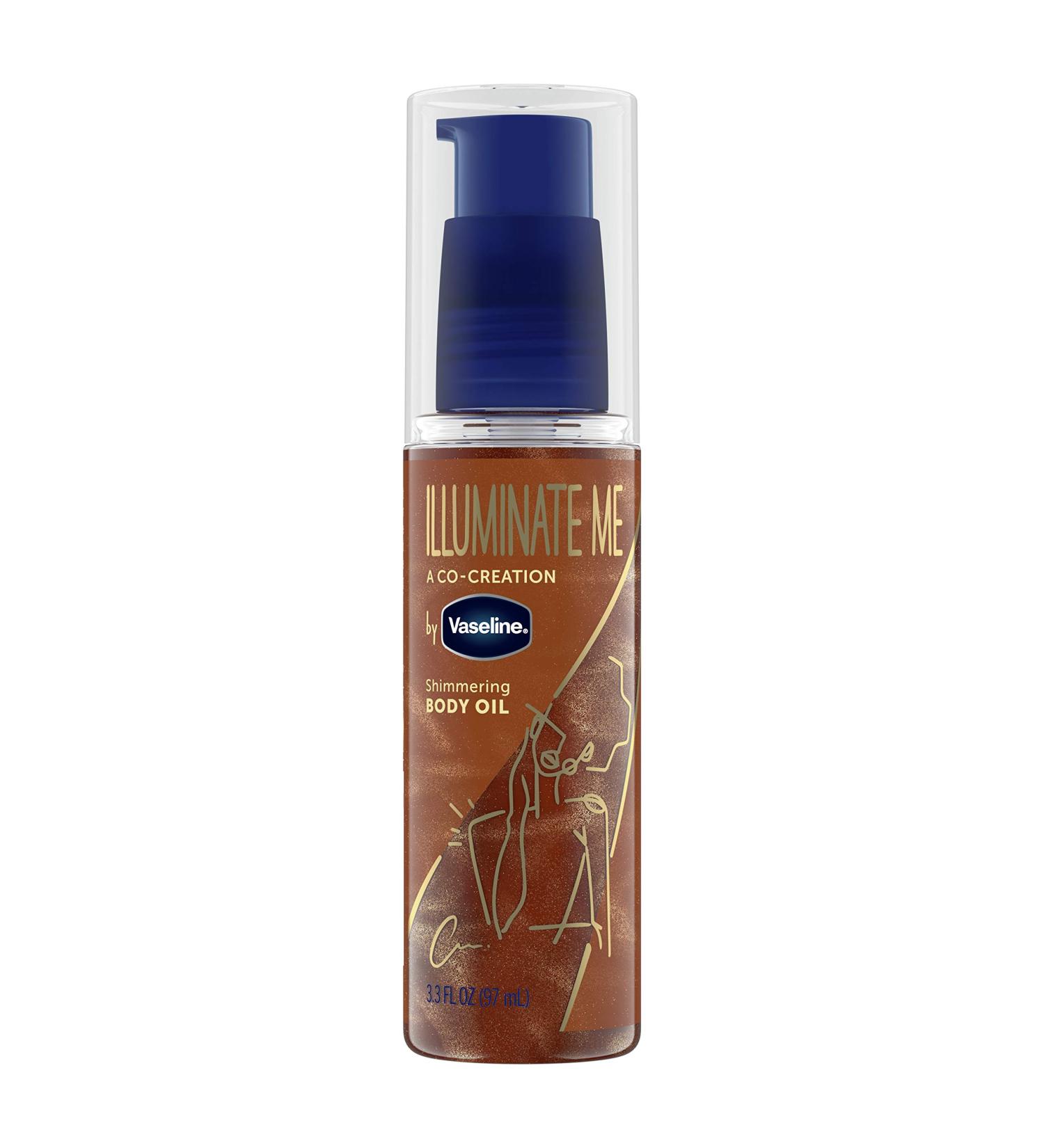 Vaseline Illuminate Me Shimmering Body Oil - Melanin Rich Skin Glow 3.3 oz - Buy Online on GoSupps.com