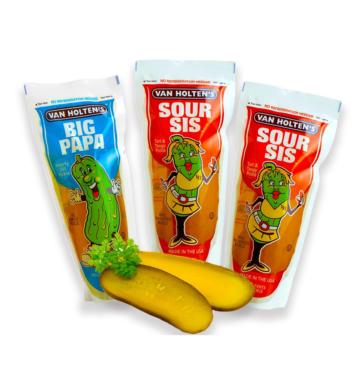Van Fetched Pimple - Acidic Cucumber Pouch Set | 2x Sour Sis Pimple & 1x Big Papa Pickle (Pack of 3) - Delicious Sour Pimple Mix - Buy Online on GoSupps.com