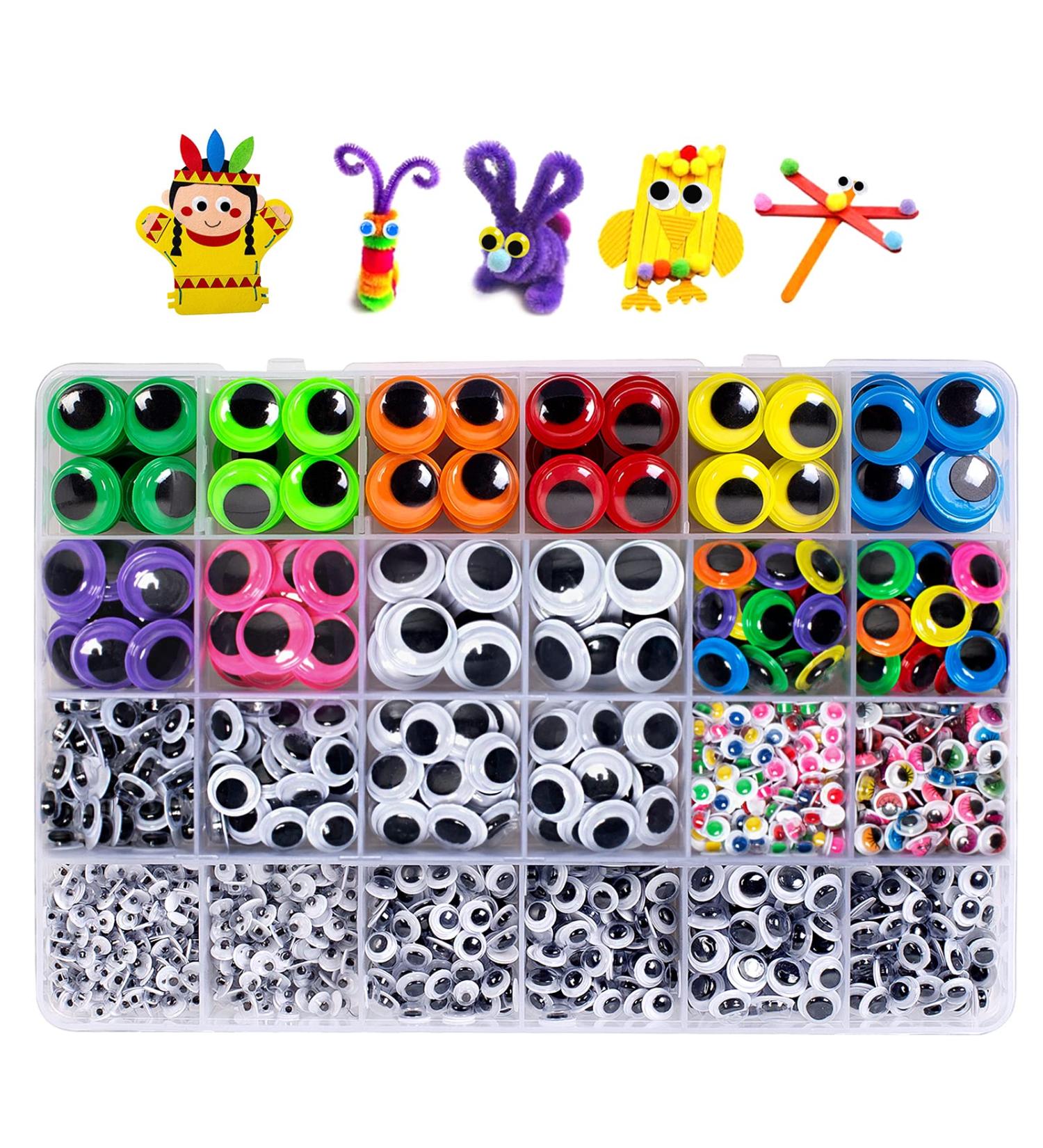 1580pcs Self Adhesive Googly Eyes in Various Colors and Sizes for Crafts - DIY Craft Sticker Wiggle Eyes - Buy Online on GoSupps.com