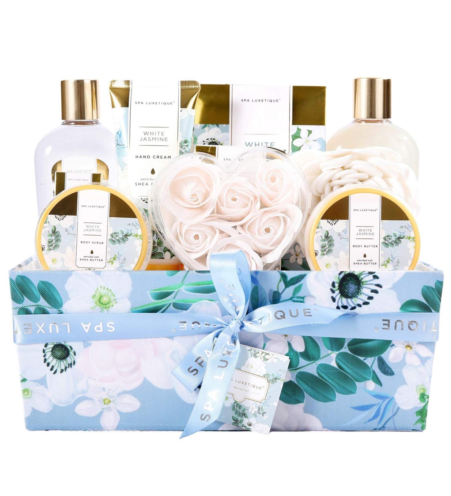 Spa Luxetique 12-Part Beauty Set for Women | Jasmine Fragrance Wellness Gift - Ideal Birthday & Mother's Day Bathroom Present - Buy Online on GoSupps.com