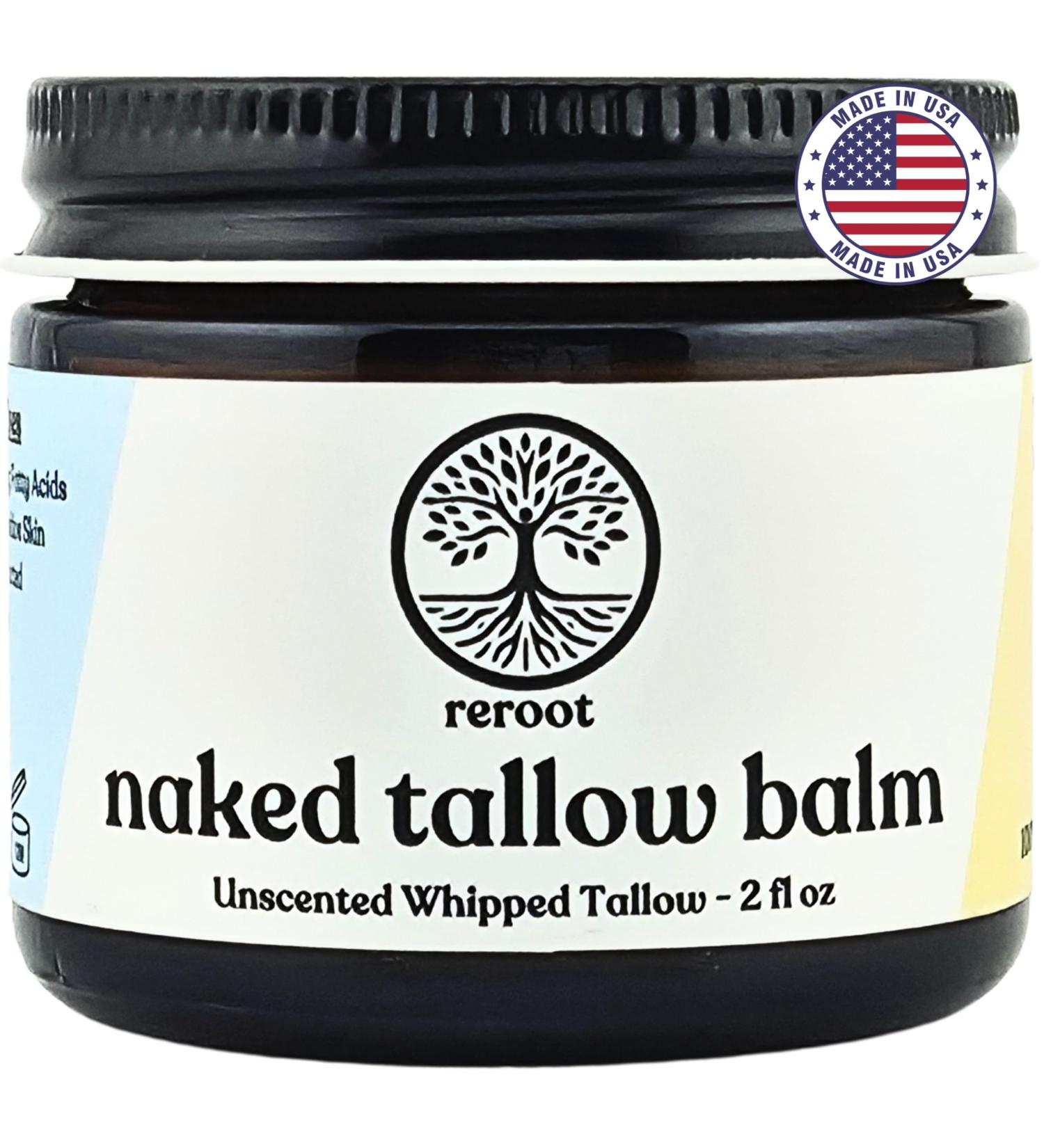 Beef Tallow Balm for Skin | NAKED TALLOW BALM | 1 Ingredient - 100% Grass Fed Grass Finished Tallow | Whole Body & Face Moisturizer | Whipped | Dry Skin Eczema Rosacea (2oz) Unscented 2 Fl Oz (Pack of 1) - Buy Online on GoSupps.com