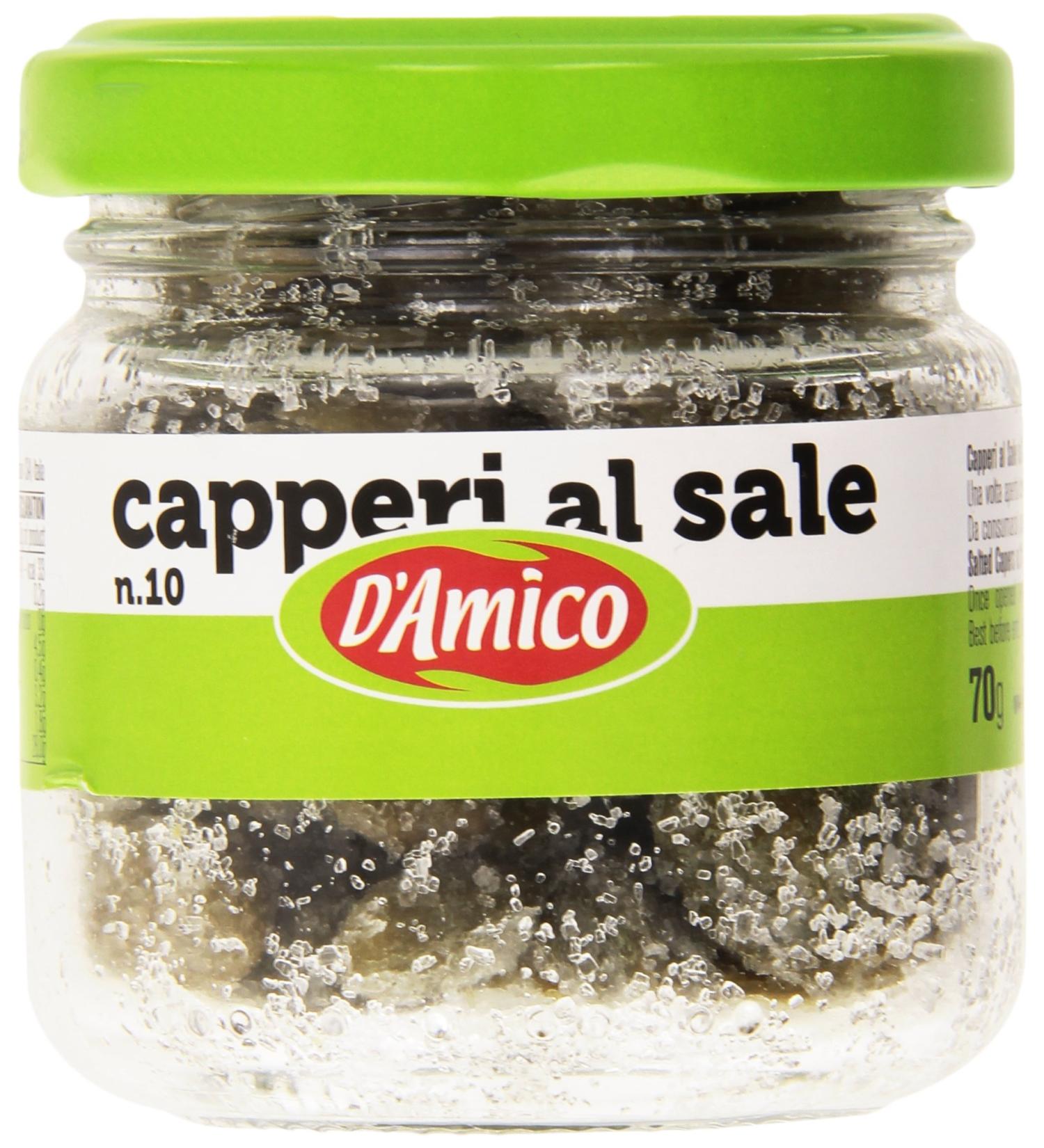 Buy D'Amico Capperi al Sale Salted Capers - 70g Glass Jar | Premium Quality Capers for International Shipping - Buy Online on GoSupps.com