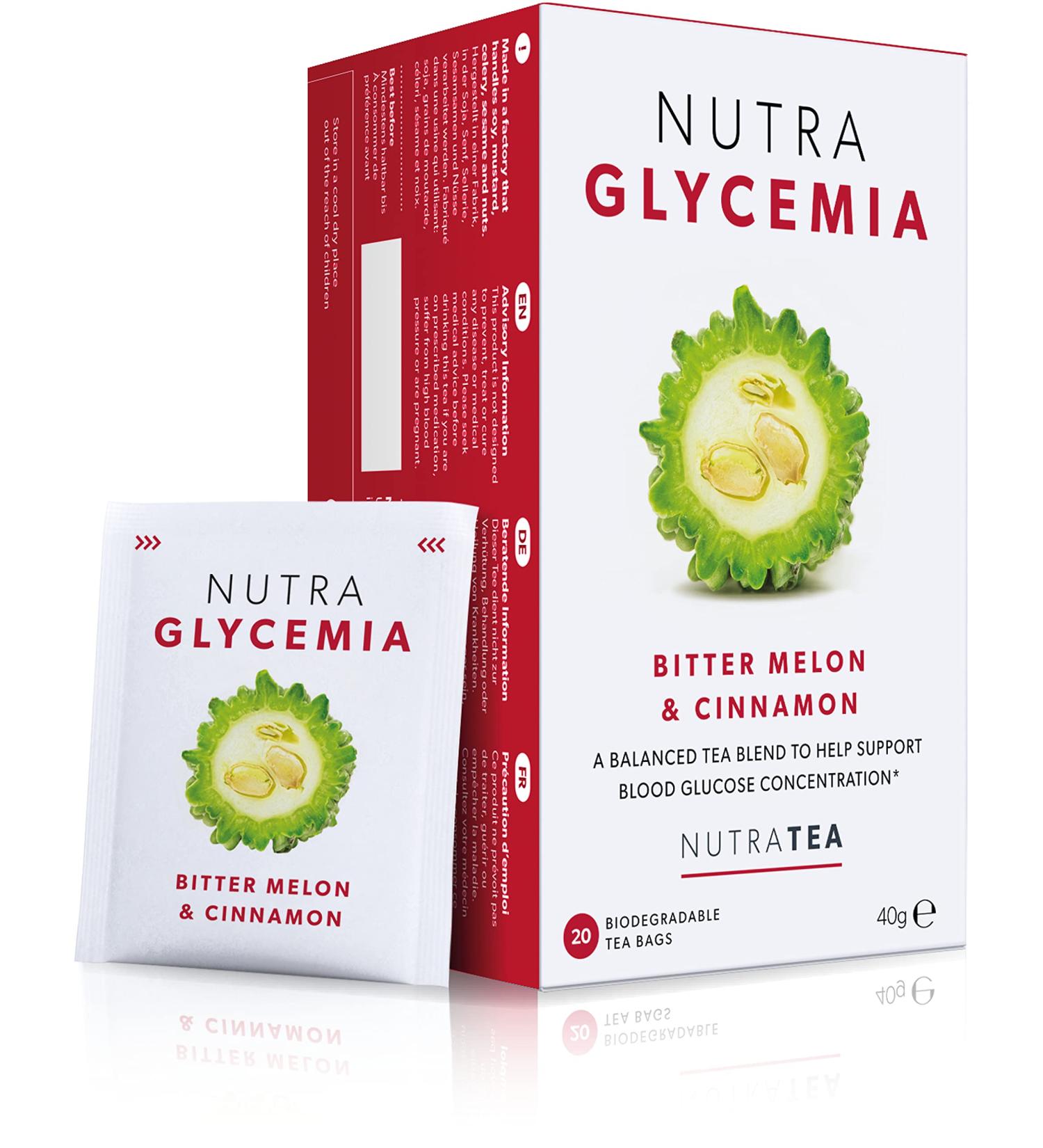NUTRAGLYCEMIA - Diabetic tea | Diabetes Tea High Blood Sugar Support - Includes Bitter Melon Fenugreek & Banaba Leaf - 40 Enveloped Tea Bags - by Nutra Tea - Herbal Tea - (2 Pack) 40 Count (Pack of 2) - Buy Online on GoSupps.com