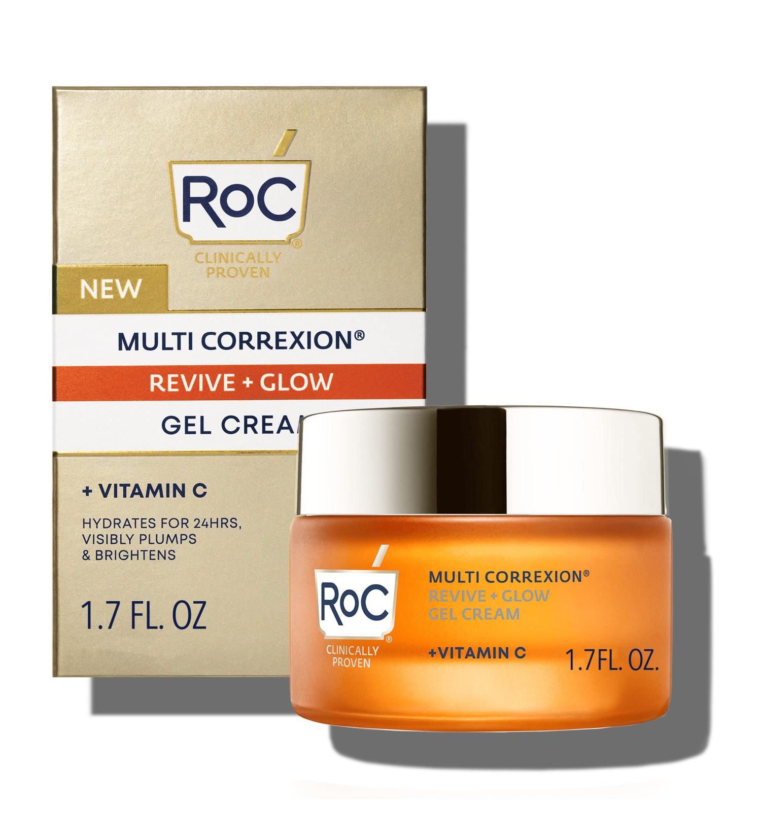 RoC Multi Correxion Revive + Glow Gel Cream with Vitamin C - 1.7 fl oz for Radiant Skin - Buy Online on GoSupps.com