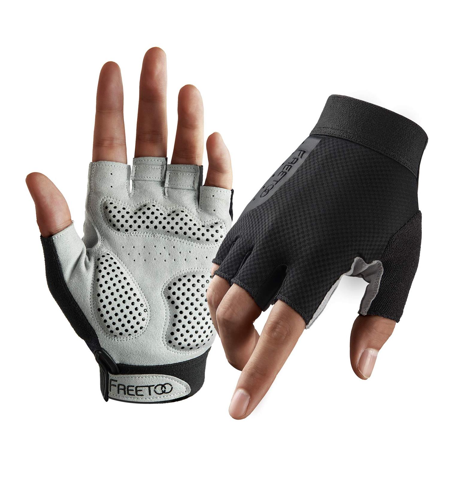 FREETOO Women's Weight Lifting Gloves - Well-Padded Palm, Rubber Grip, Breathable & Lightweight - Black, Small - Buy Online on GoSupps.com