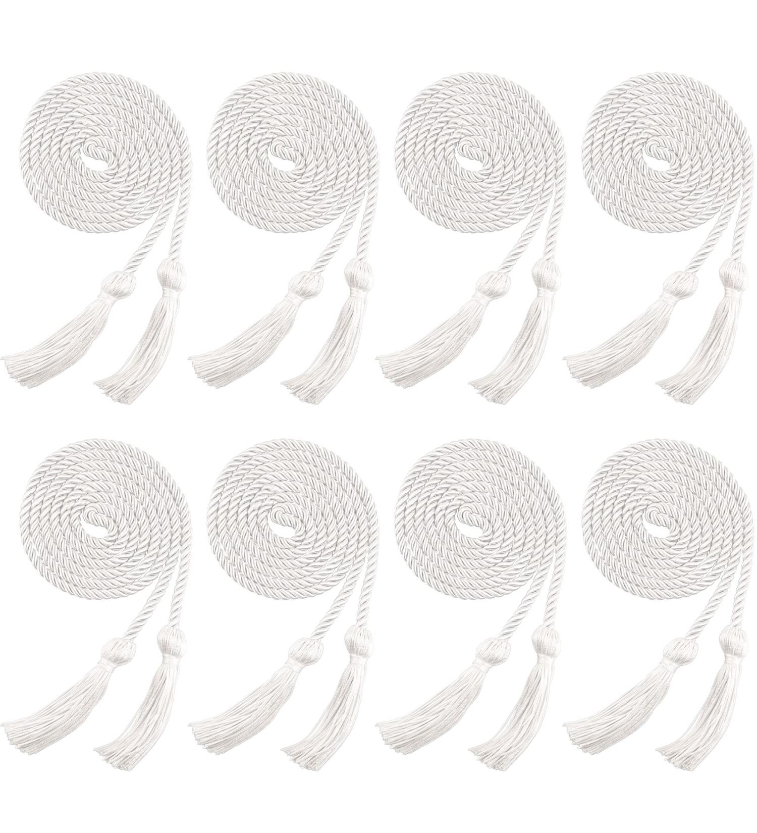 Trounistro 8-Piece White Graduation Cords Yarn Honor Set for College Students - Buy Online on GoSupps.com