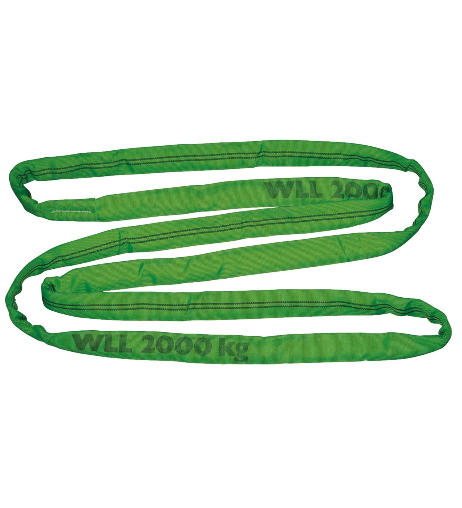 Kerbl round sling load capacity 2t/4t circumference 5m double coated green 5 m 2000 kg