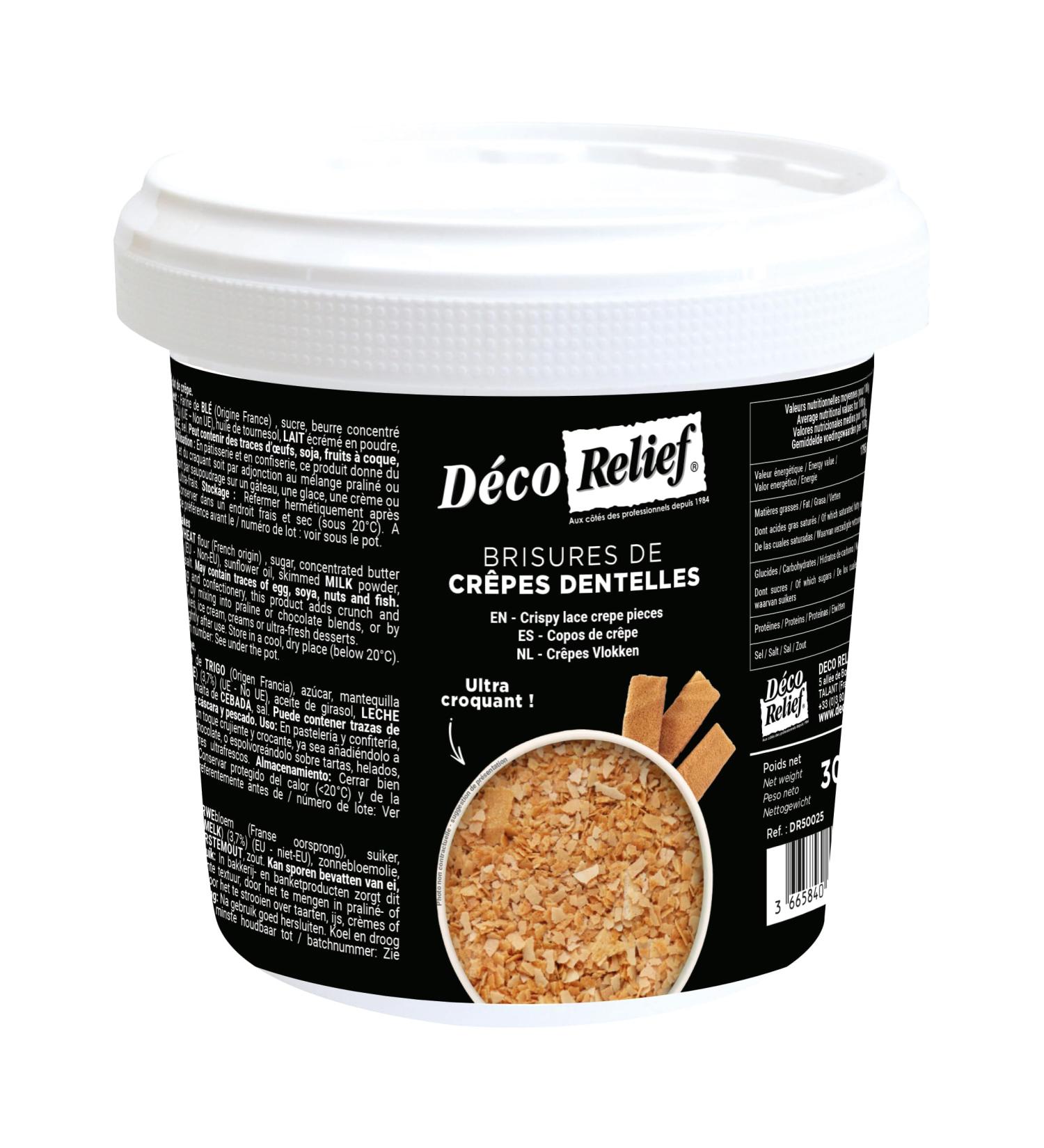 D co Relief - Brisures de Cr pes Dentelles 300 g - Ingr dient P tisserie - DR50025