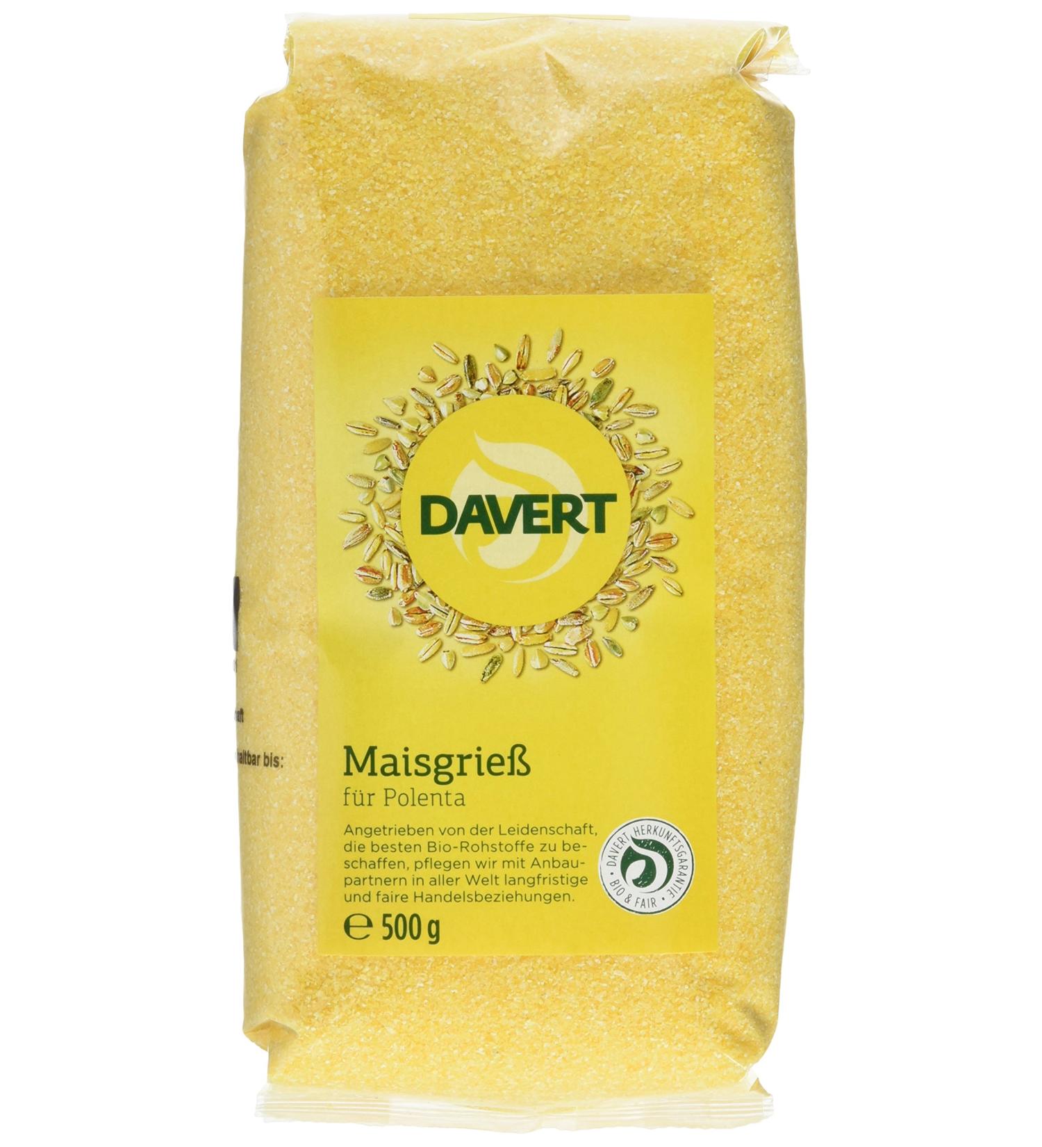 Buy Davert Organic Corn Semolina Polenta Pack of 8 (8x500g) Premium Quality for Healthy Cooking | International Shipping Available - Buy Online on GoSupps.com
