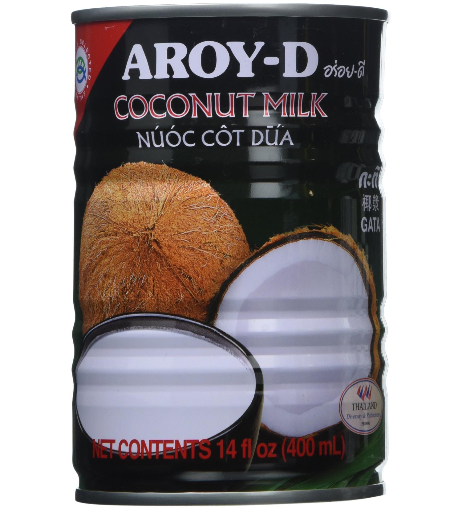 AROY-D Coconut Milk 14 Oz Can - Pack of 6 | Pure and Creamy Non-GMO Milk Alternative - Buy Online on GoSupps.com