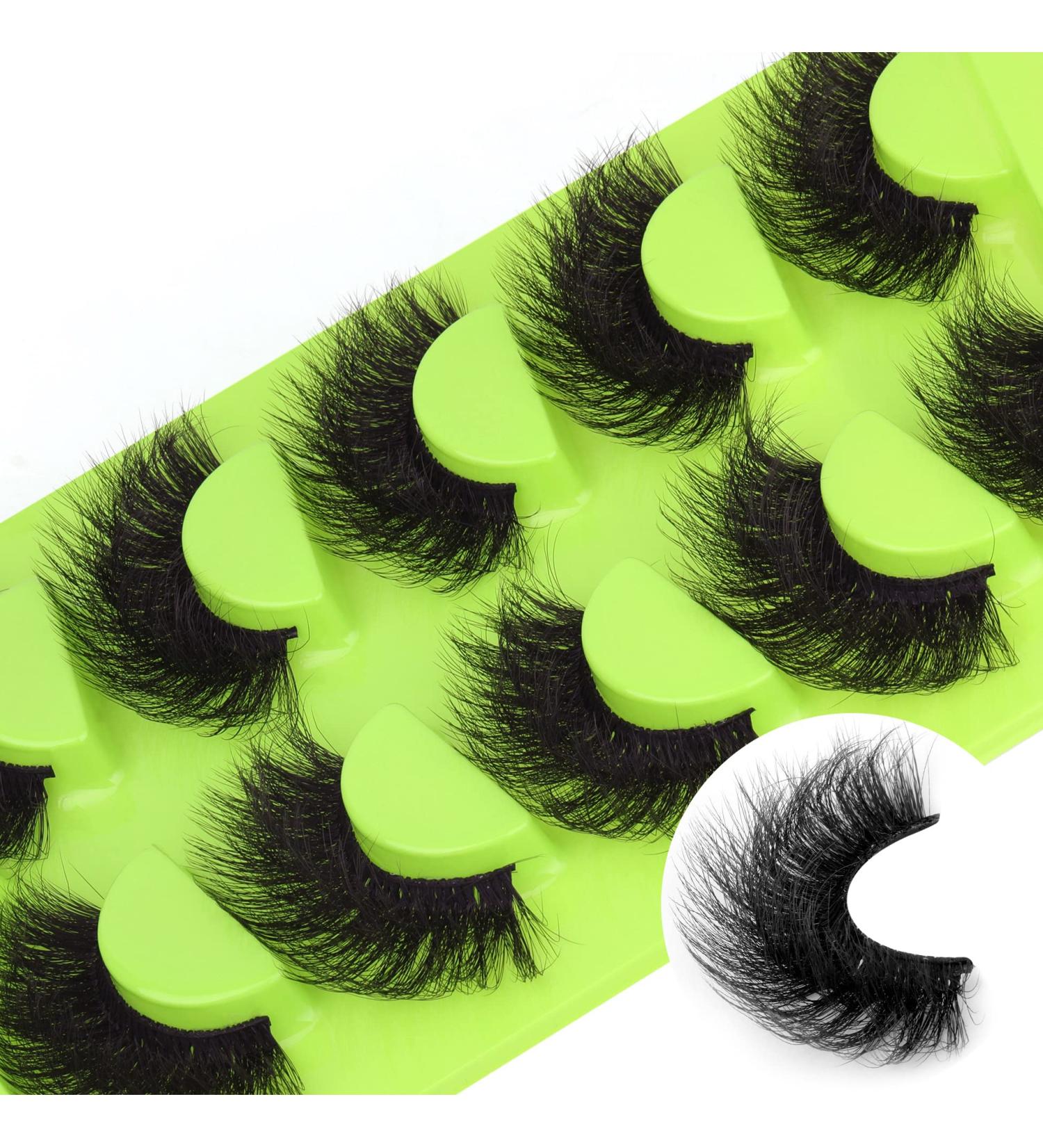 Fluffy Mink Dramatic 20mm D Curl Long Eyelashes - Full Fake Lashes Pack for Extensions Look - Thick, Dramatic, No Applicator - Buy Online on GoSupps.com