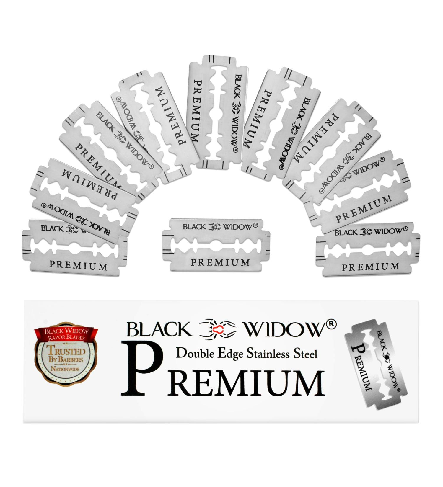 Black Widow Premium Double Edge Swedish Steel Razor Blades - 100 Count - Buy Online on GoSupps.com