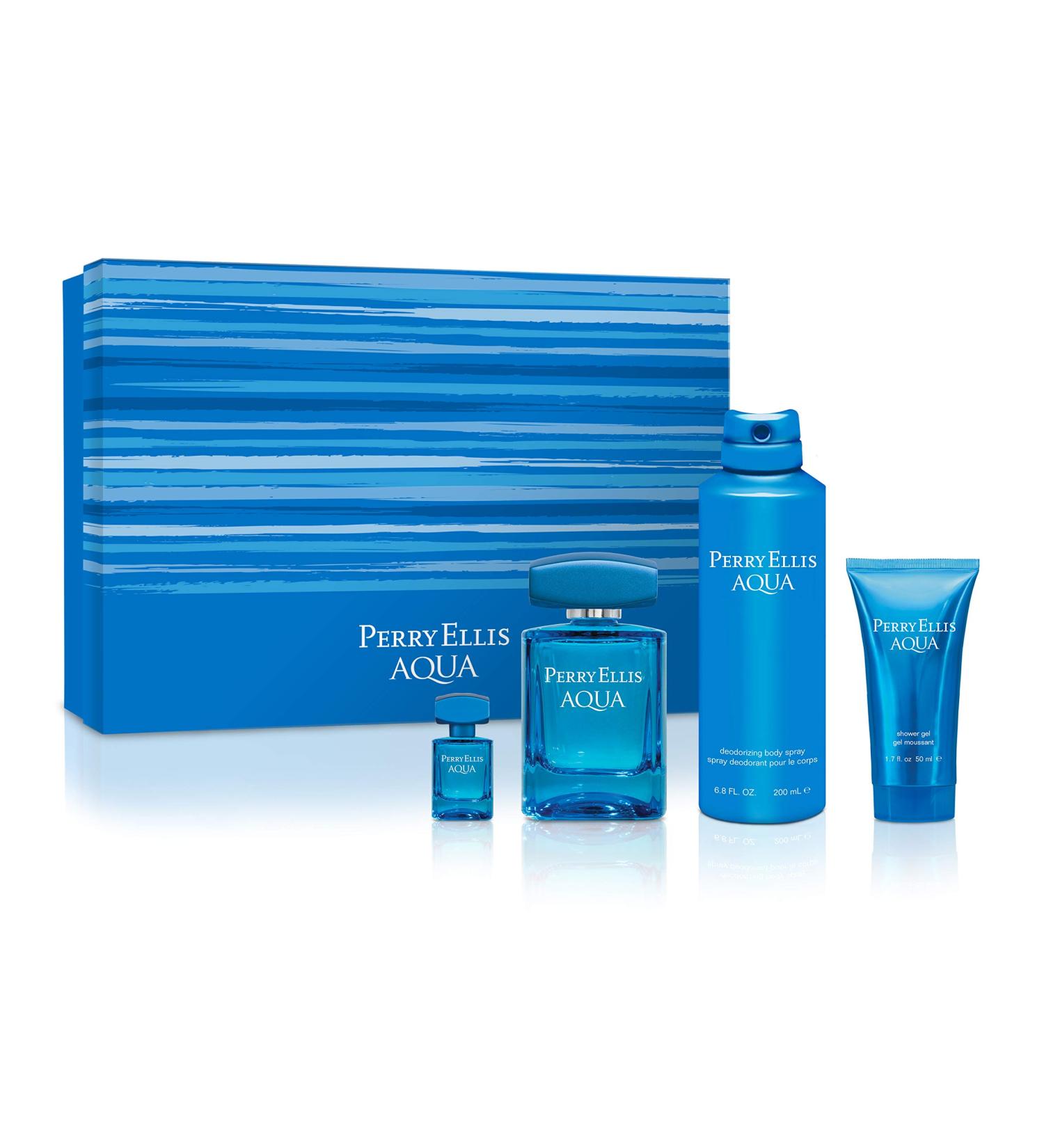 Perry Ellis Aqua for Men 4-Piece Gift Set - Buy Online on GoSupps.com