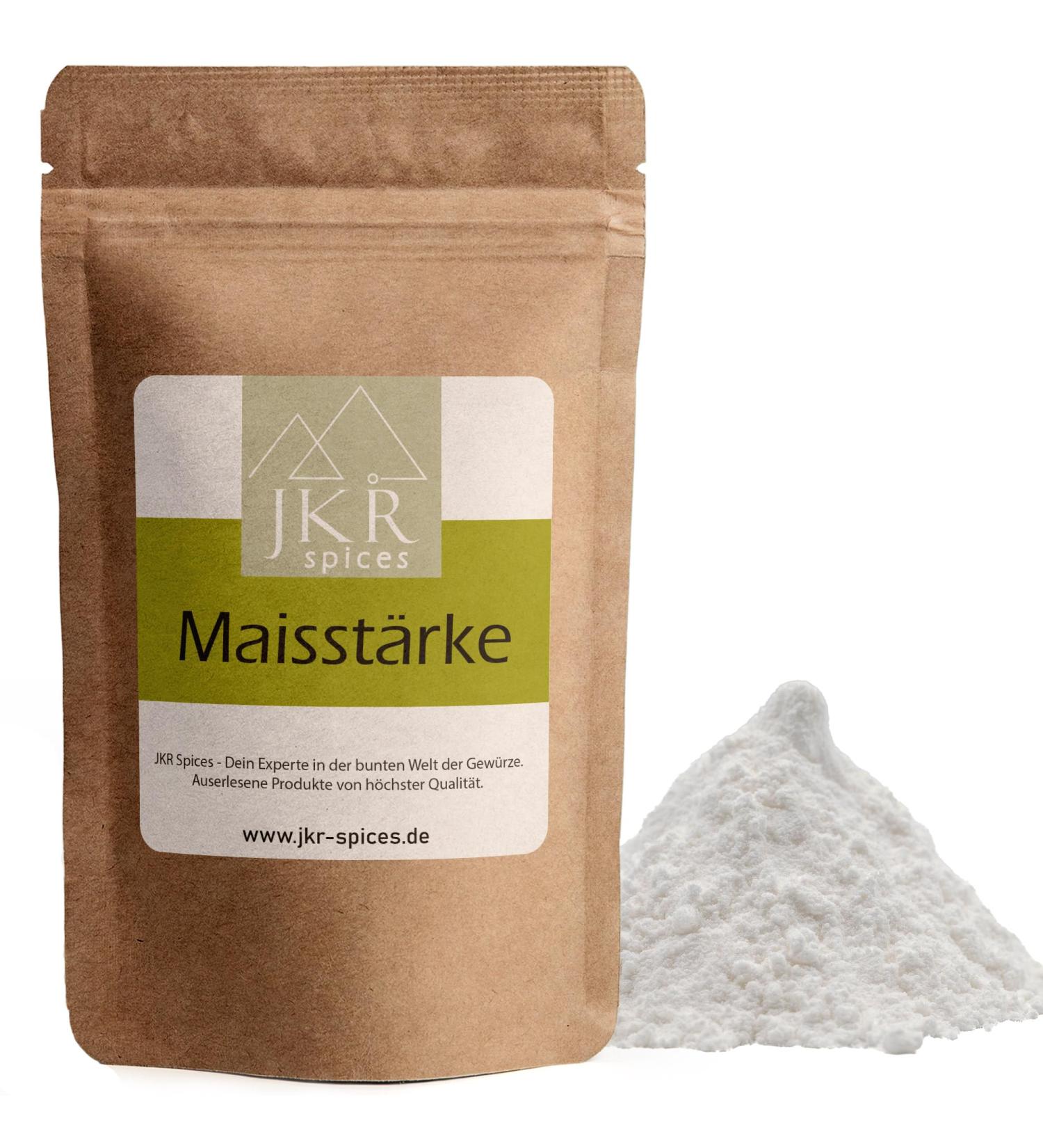 JKR Spices Corn Starch Powder 500g | Gluten-Free Thickener for Sauces & Soups | Premium Quality Cornstarch | Versatile Cooking Ingredient - Buy Online on GoSupps.com