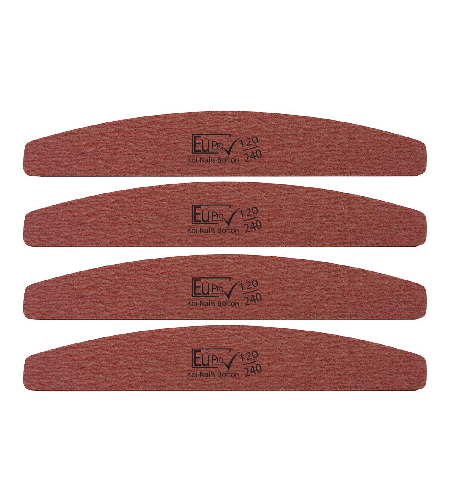 4X 120/240 Grit Eu Pro Nail file Salon quality emery boards