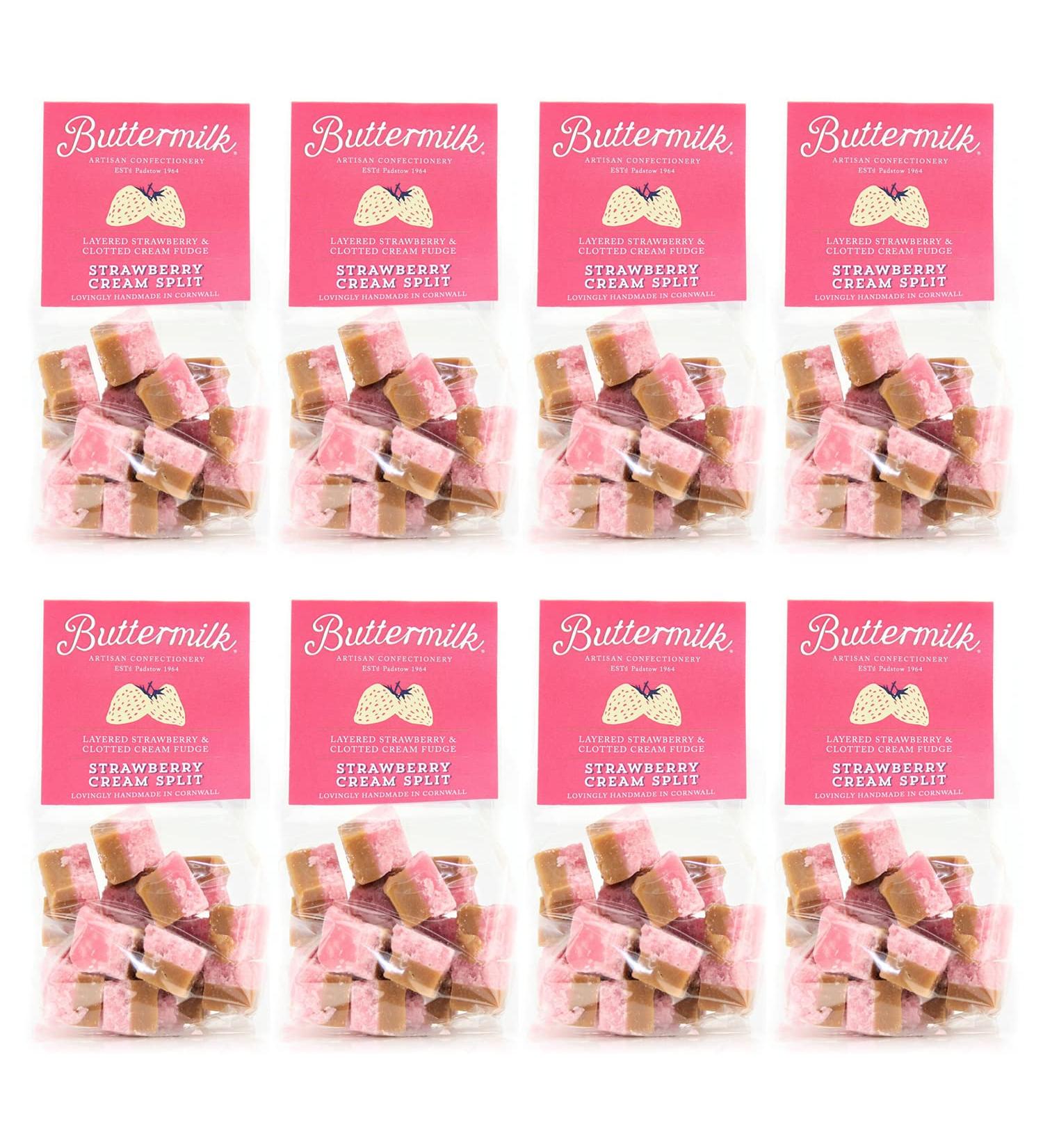 Buttermilk Strawberry Cream Split Fudge 175g - Pack of 8