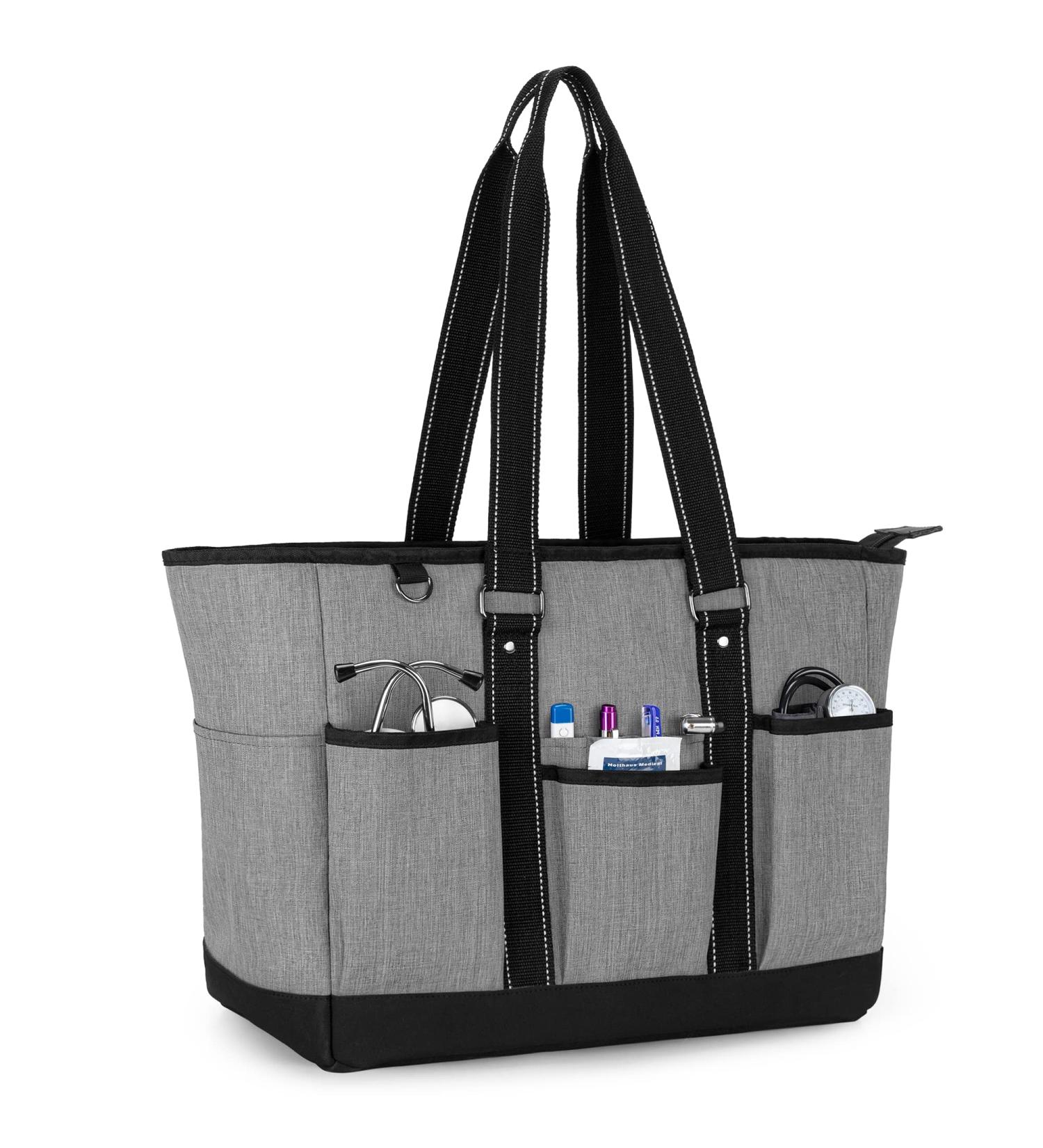 Trunab Large Grey Tote Bag for Nurse - Shoulder Bag for Work, School, Travel - Buy Online on GoSupps.com