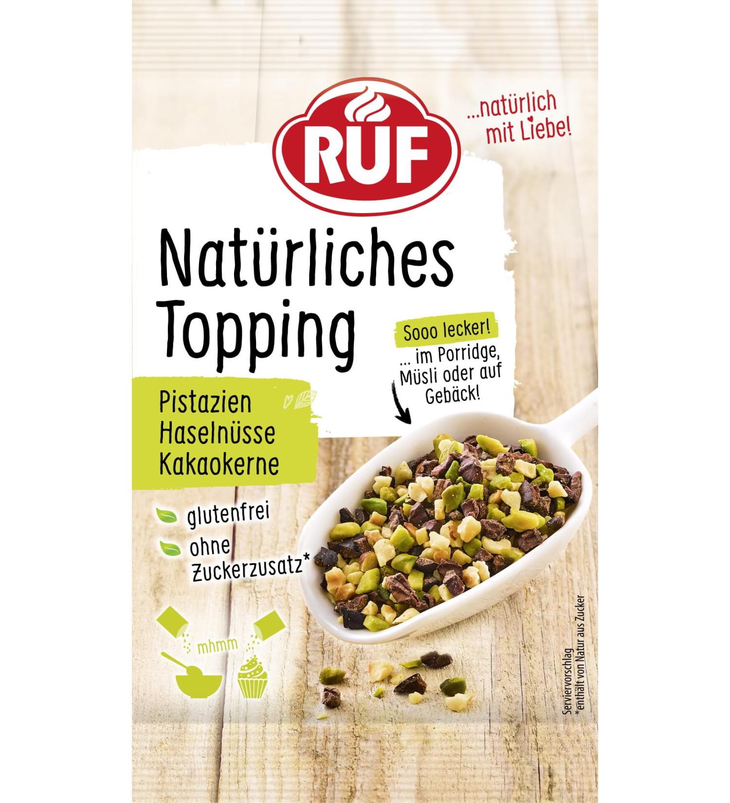 Natural Nut Topping with Pistachios & Hazelnuts - Vegan Gluten-Free No Additives - 30g Pack for Porridge & Muesli - Buy Online on GoSupps.com