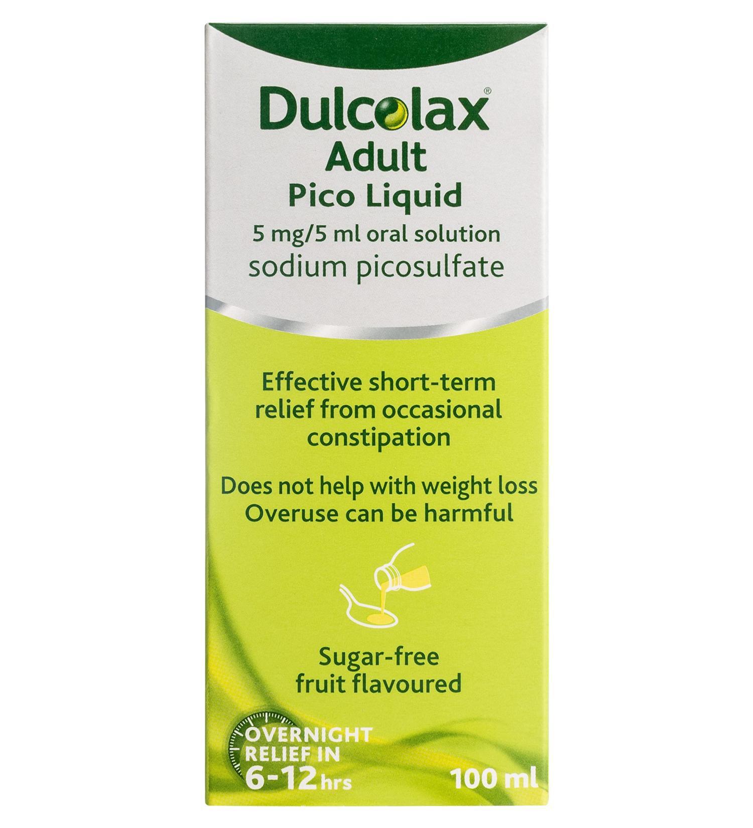 Dulcolax Adult Pico Liquid 5mg/5ml - Constipation Relief Laxative - 100ml - Buy Online on GoSupps.com