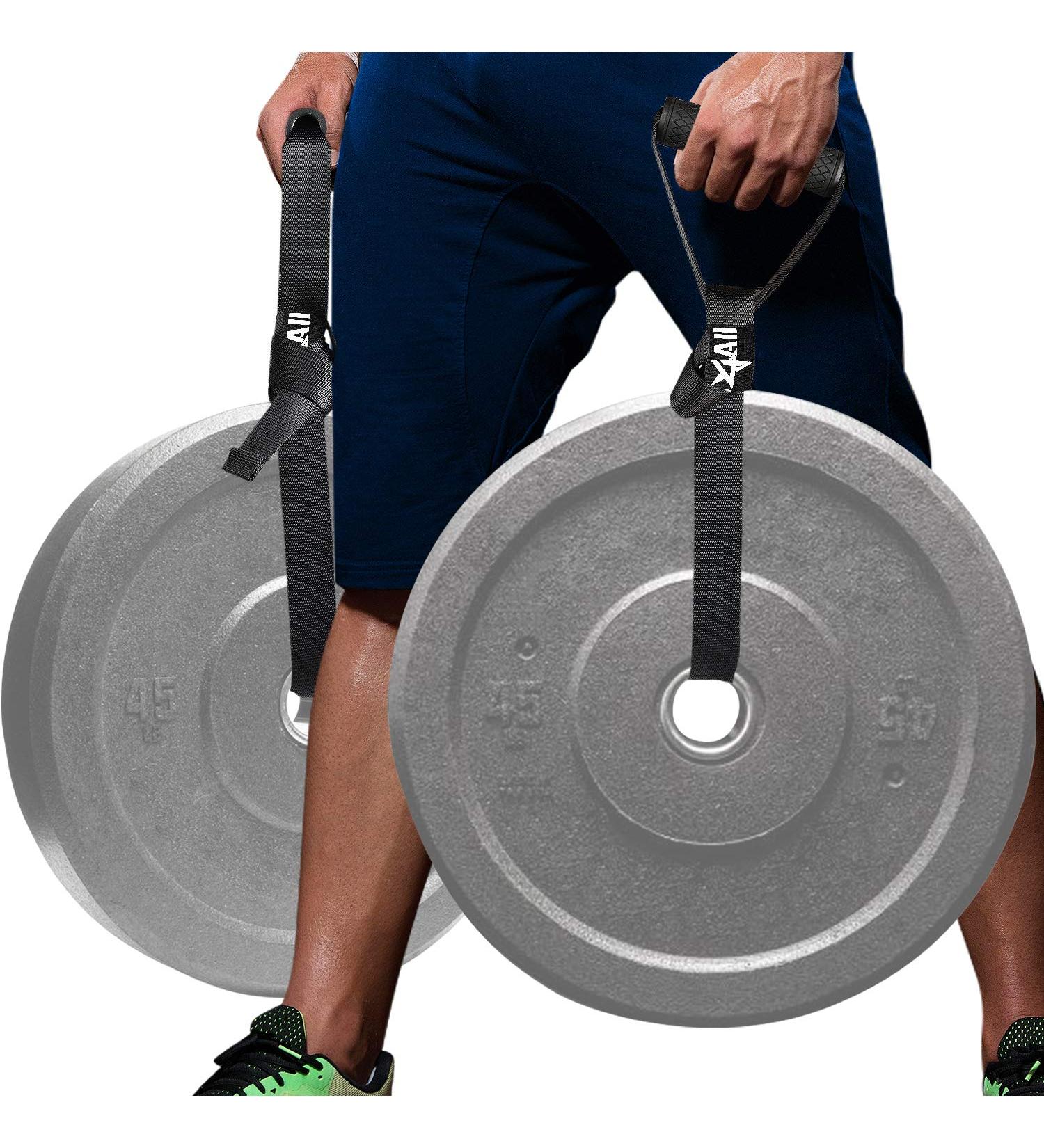 Yes4All Weightlifting Handle Straps - Farmers Walk & Suspension Exercise Straps (Pair) | Support up to 400lbs - Buy Online on GoSupps.com