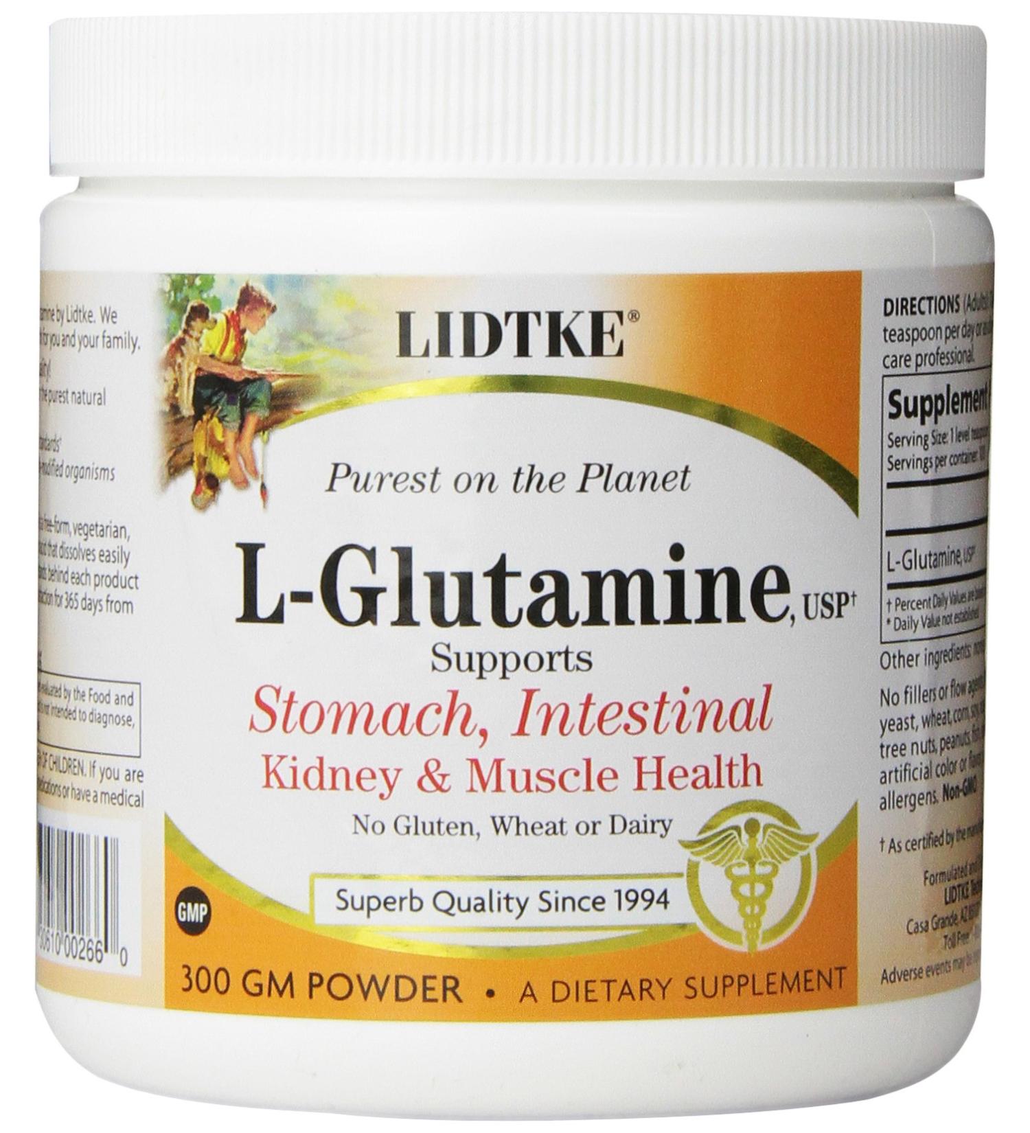 Lidtke Technologies L-Glutamine Powder 300 Gram - Buy Online on GoSupps.com