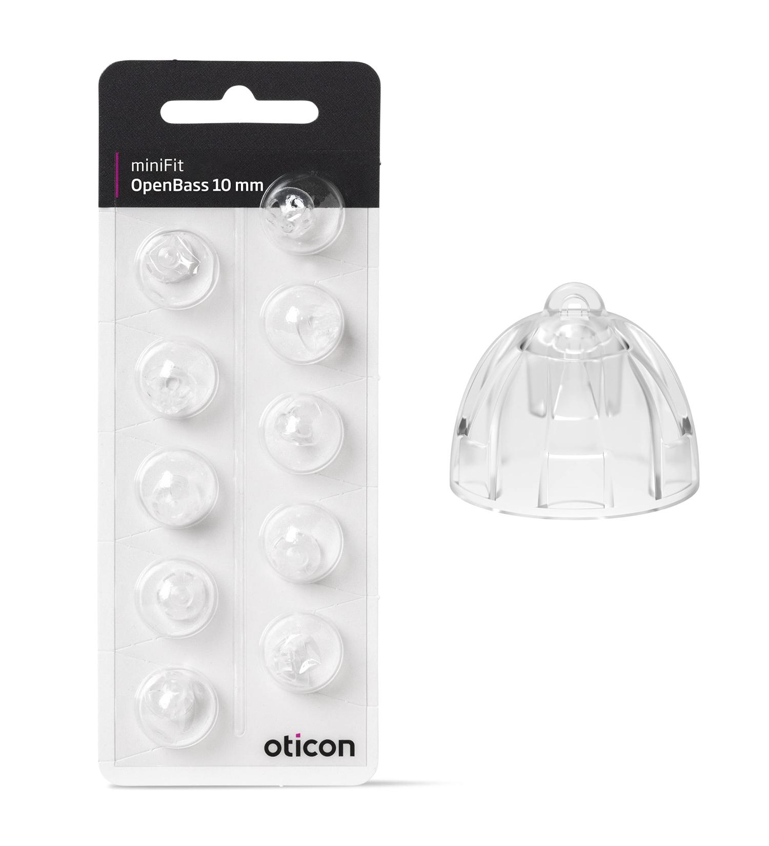 Oticon Open Bass miniFit Domes 10mm 10 Count (Pack of 1)