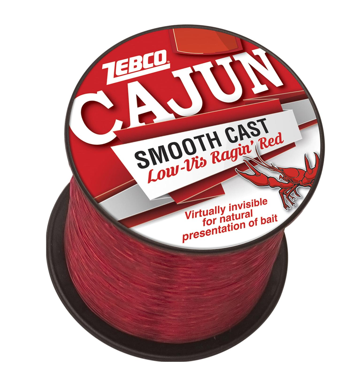 Zebco Cajun Line Smooth Cast Fishing Line - Low Vis Ragin Red - 10lb - 1450yd - Quarter Pound Spool - Buy Online on GoSupps.com