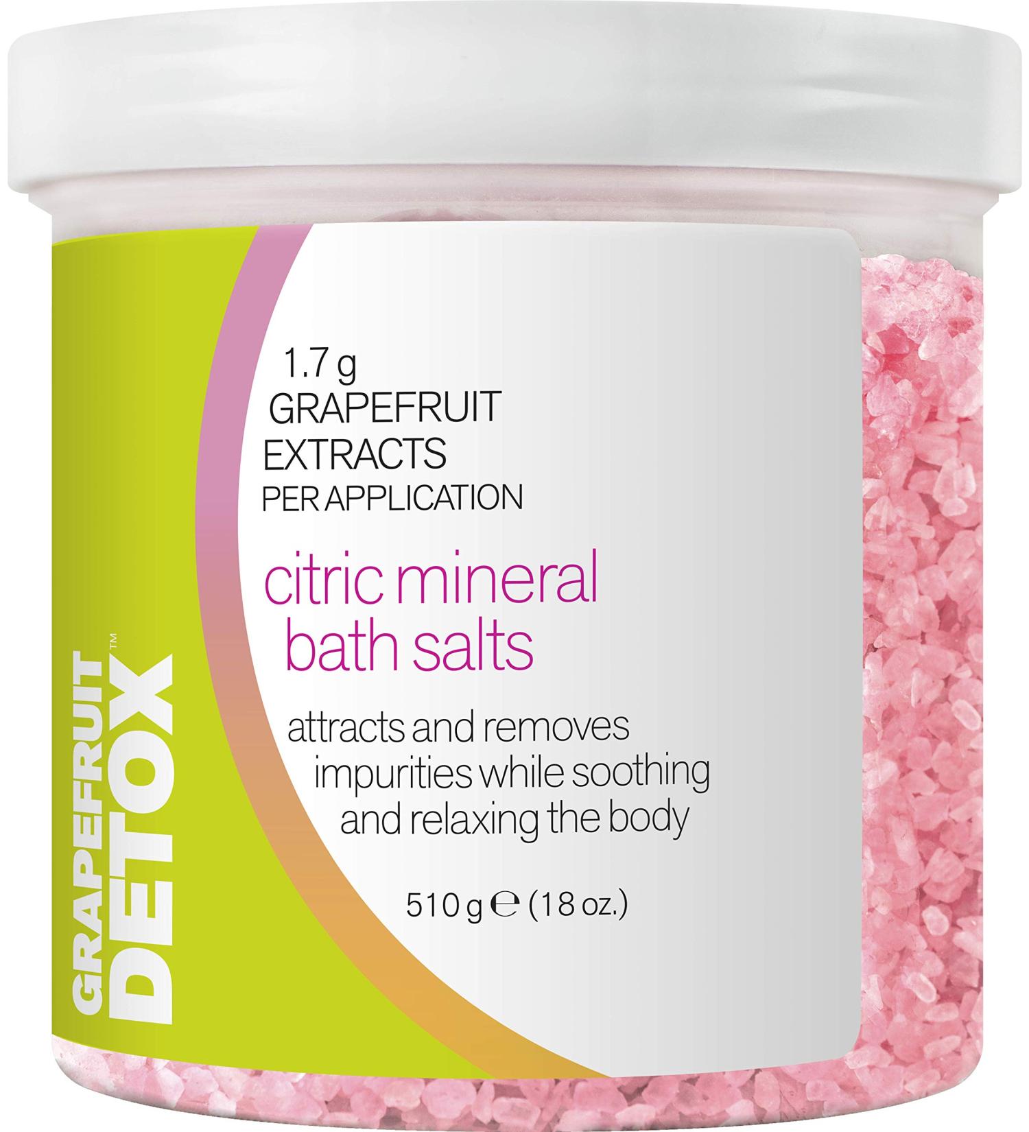 Grapefruit Detox Citric Mineral Bath Salt | 18 oz - Purifies and Soothes Body, Removes Impurities - Buy Online on GoSupps.com
